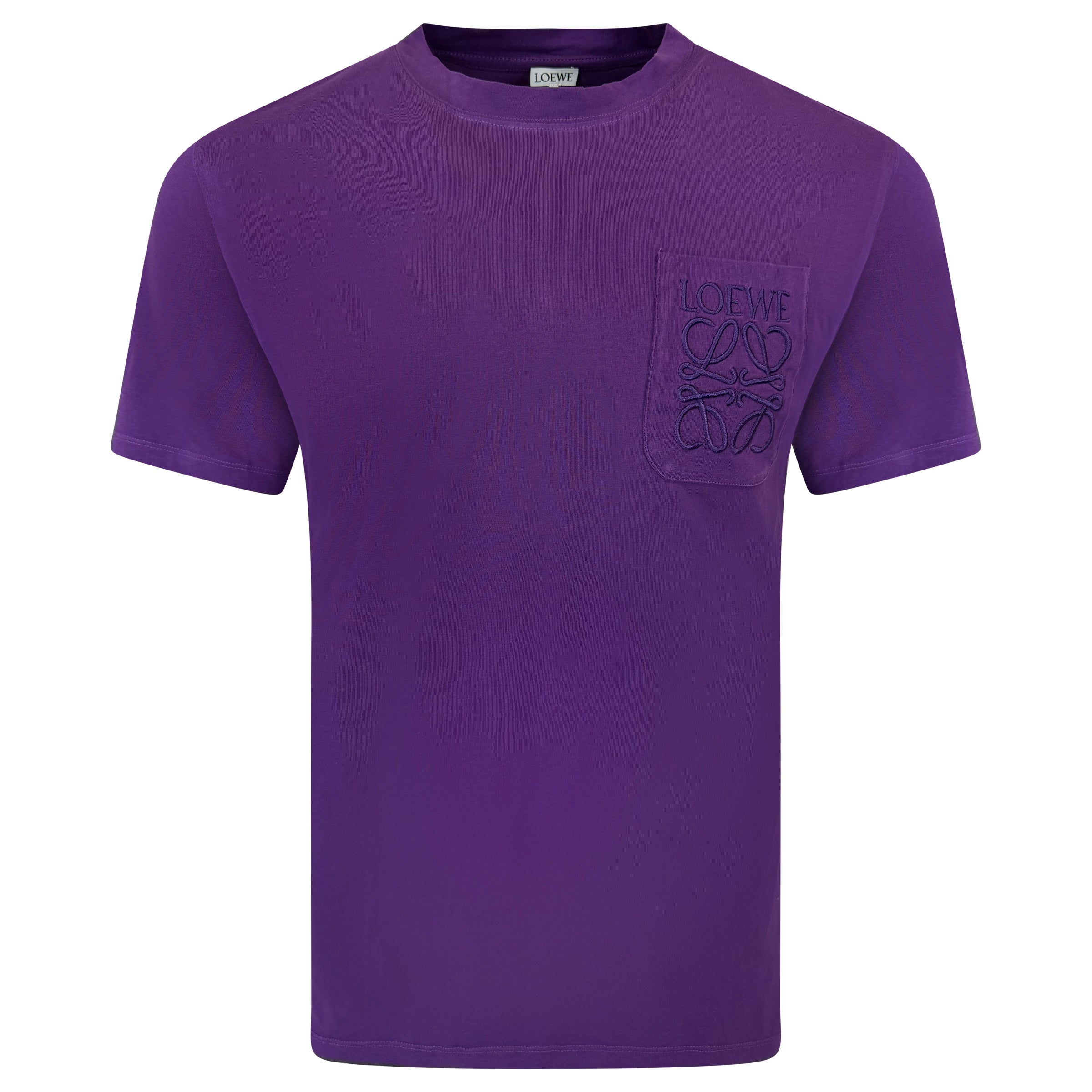 LOEWE PUPRLE LOGO T SHIRT - LARGE | PRE OWNED - Affluent ArchivesUsed HIGH END DESIGNER CLOTHING