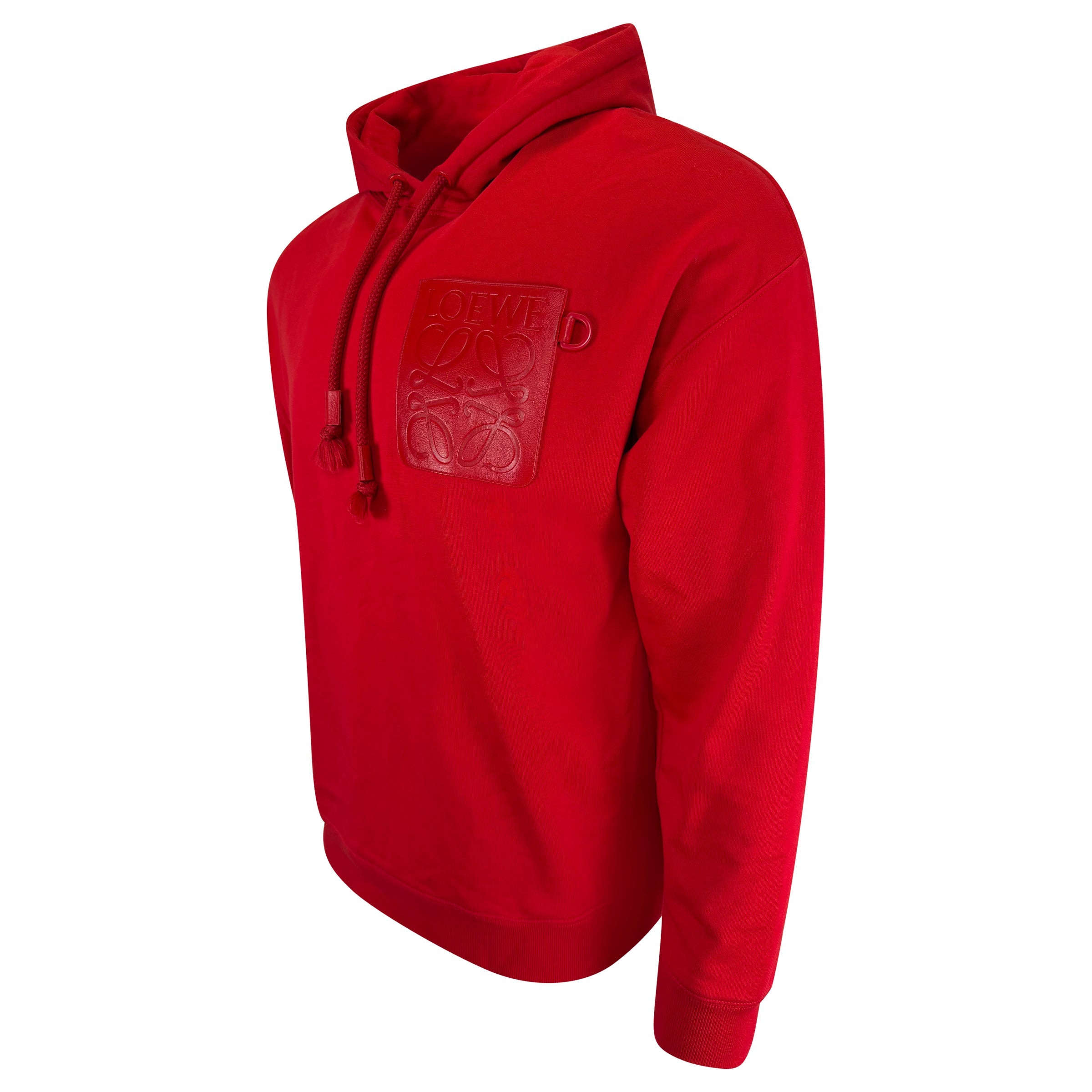 LOEWE RED POCKET HOODIE - SMALL (Fits Medium) | PRE OWNED - Affluent ArchivesUsed HIGH END DESIGNER CLOTHING