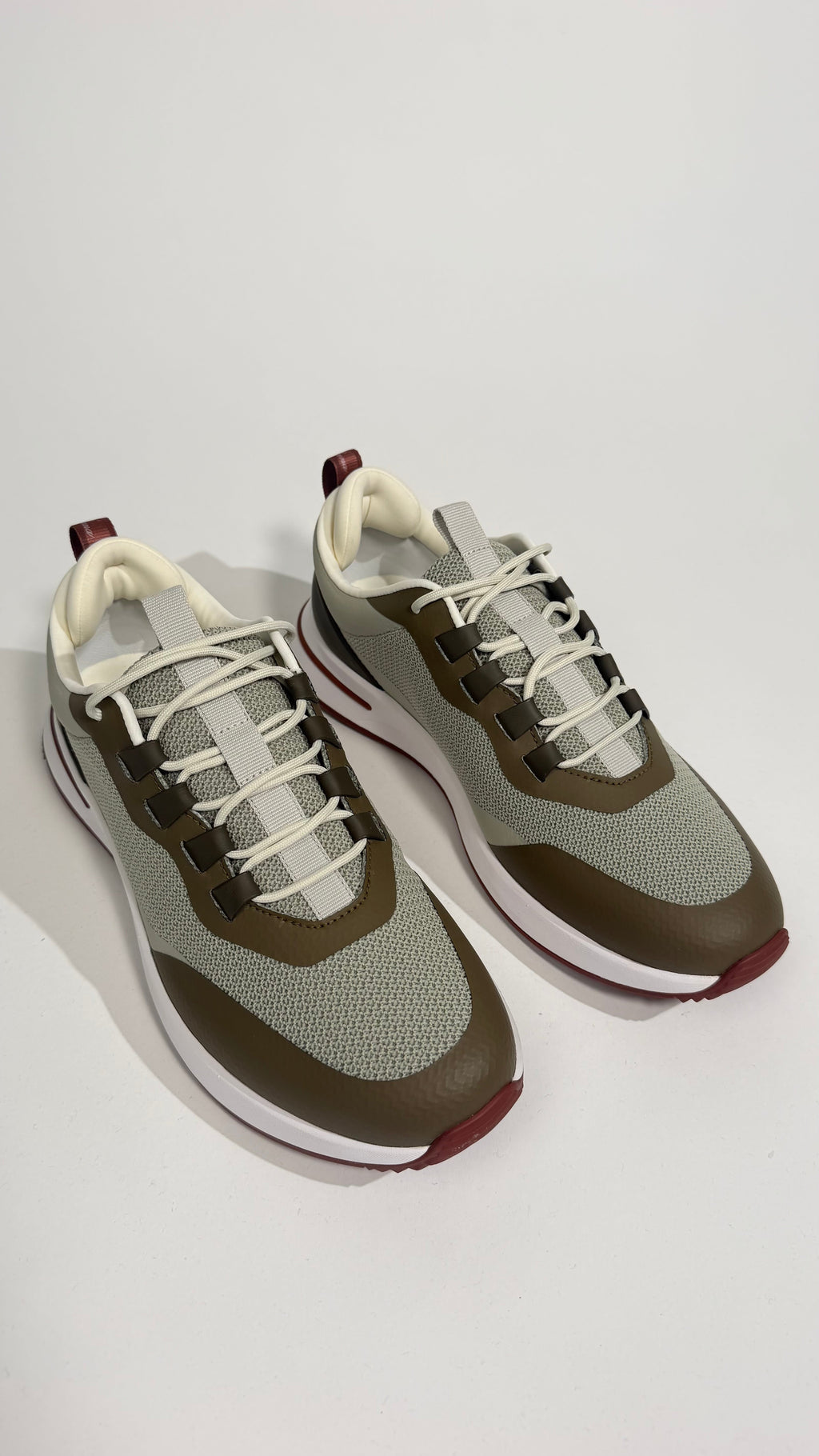 LORO PIANA DARK GREEN / KHAKI WEEKEND WALK EVO - UK 7 (Fits 7.5) | PRE OWNED - Affluent ArchivesUsed HIGH END DESIGNER CLOTHING