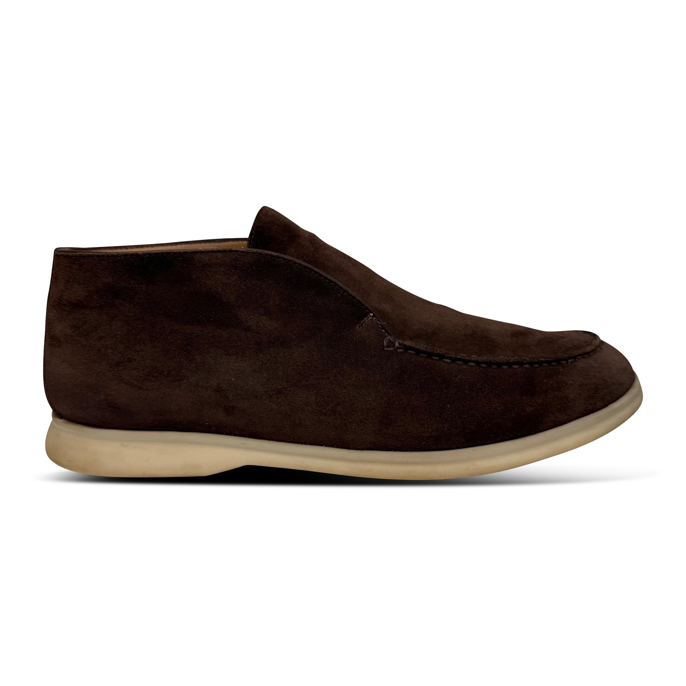 LORO PIANA OPEN WALK BROWN SUEDE BOOT - UK 7 (41) - Affluent ArchivesUsed HIGH END DESIGNER CLOTHING