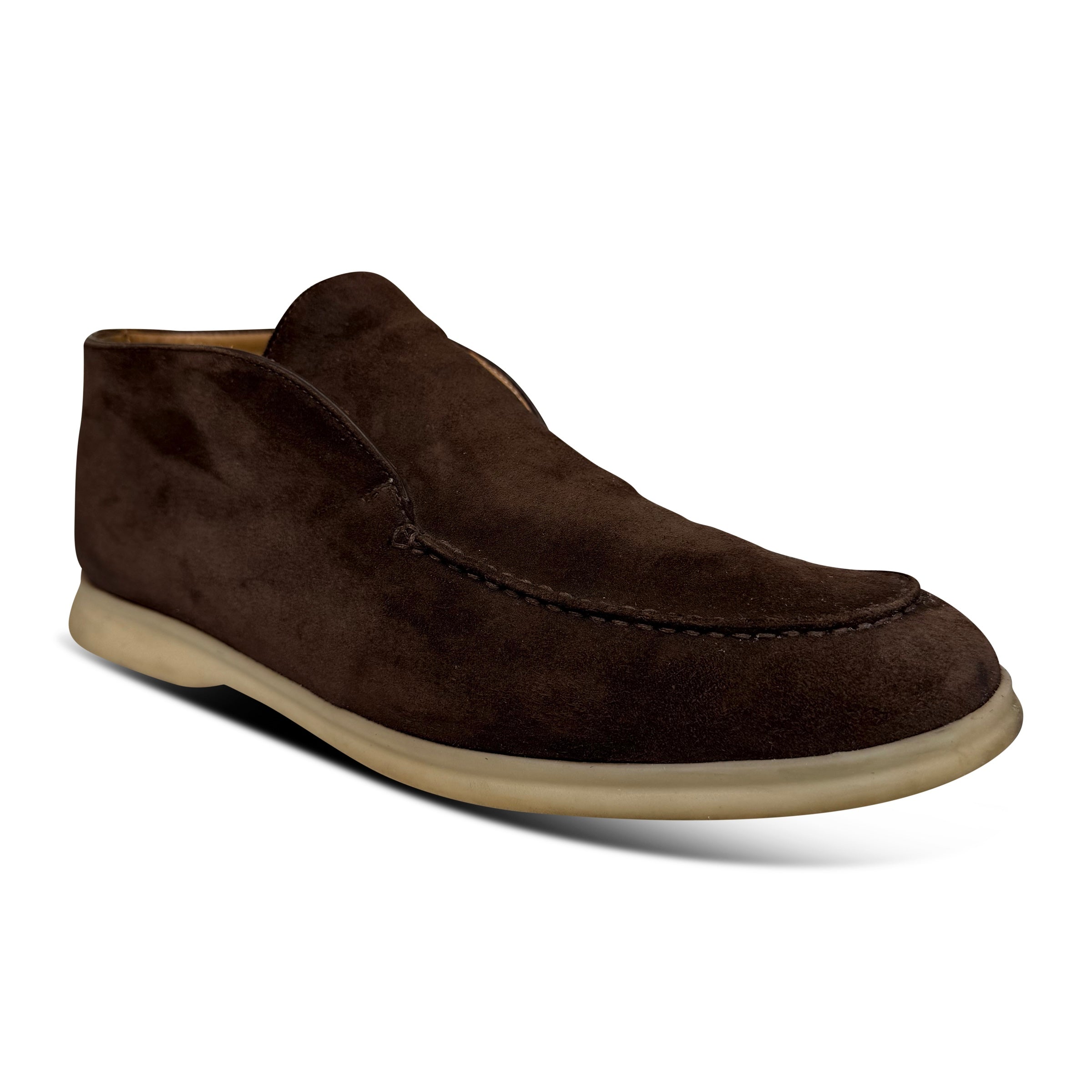 LORO PIANA OPEN WALK BROWN SUEDE BOOT - UK 7 (41) - Affluent ArchivesUsed HIGH END DESIGNER CLOTHING