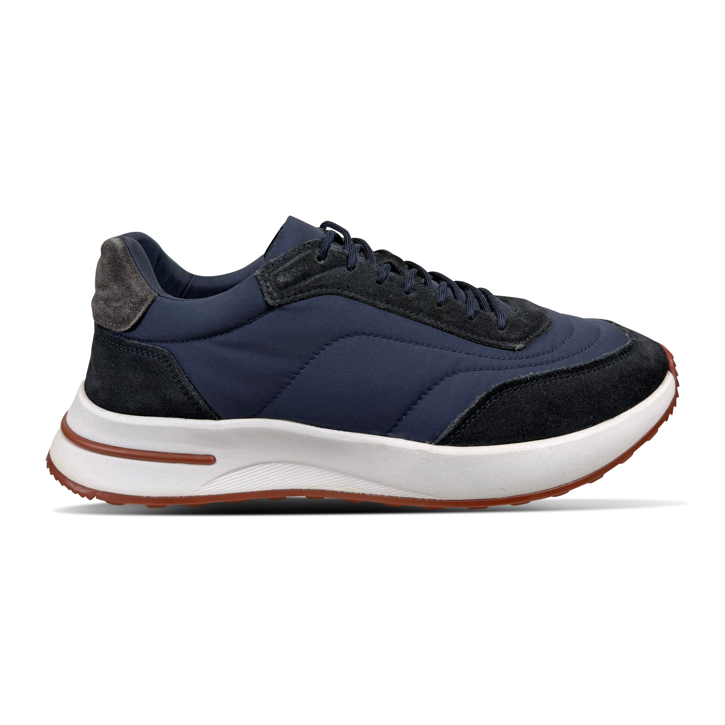 LORO PIANA WEEKEND WALK NAVY TRAINER - UK 7 (Fits 7.5) - Affluent ArchivesUsed HIGH END DESIGNER CLOTHING
