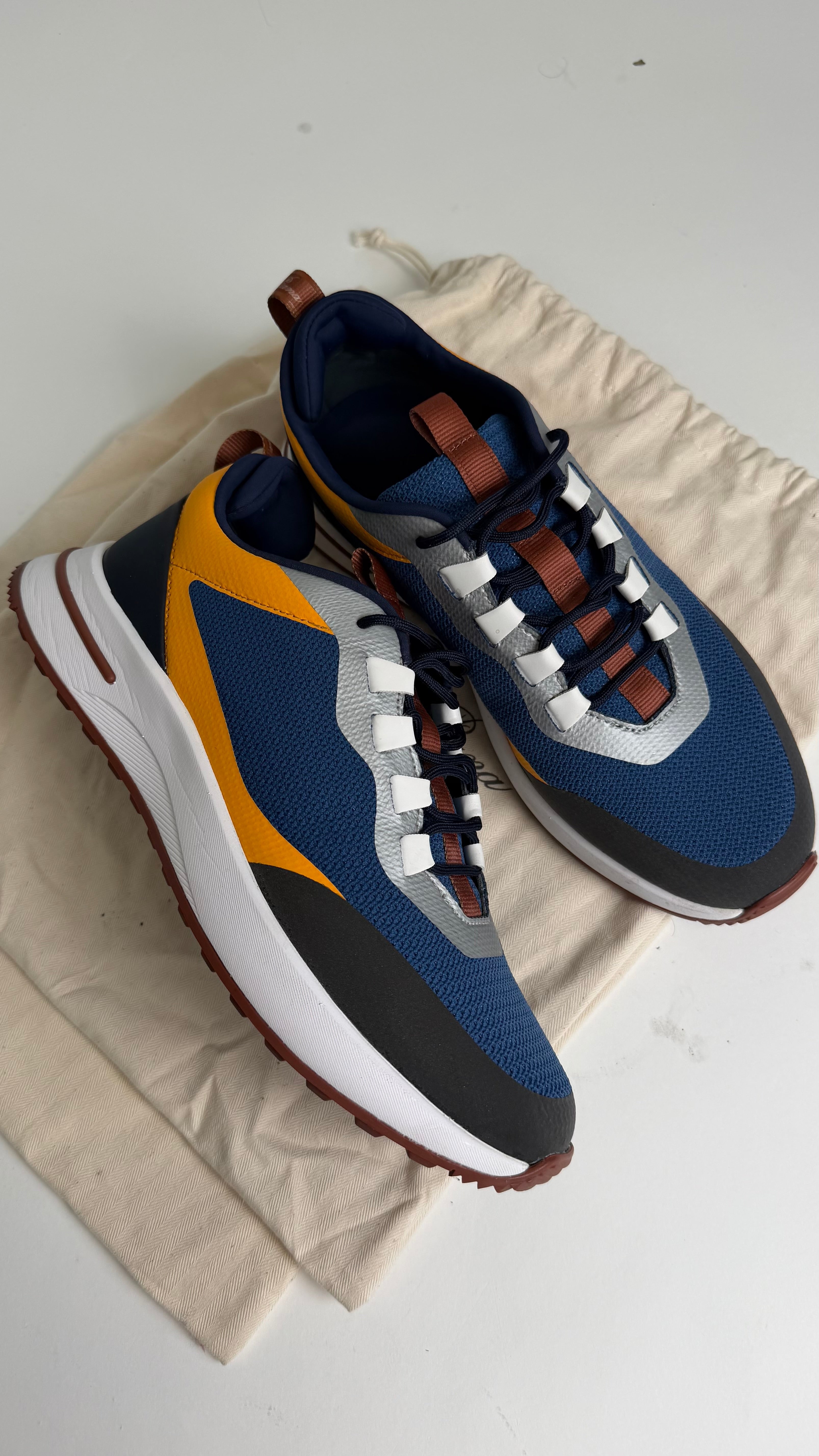 LORO PIANA WEEKEND WALKE EVO NAVY TRAINER - UK 7 (Fits 8) | PRE OWNED - Affluent ArchivesUsed HIGH END DESIGNER CLOTHING