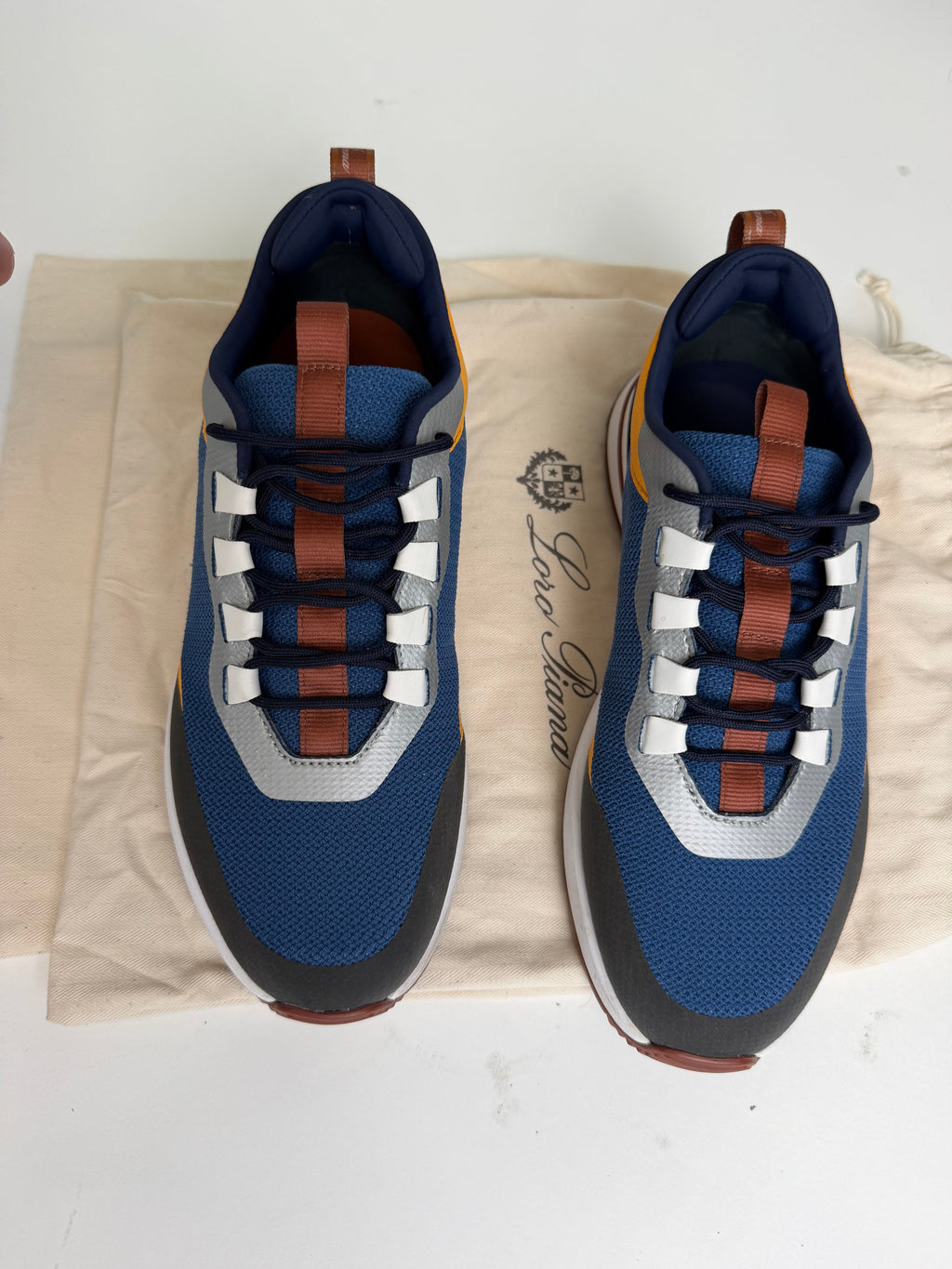 LORO PIANA WEEKEND WALKE EVO NAVY TRAINER - UK 7 (Fits 8) | PRE OWNED - Affluent ArchivesUsed HIGH END DESIGNER CLOTHING