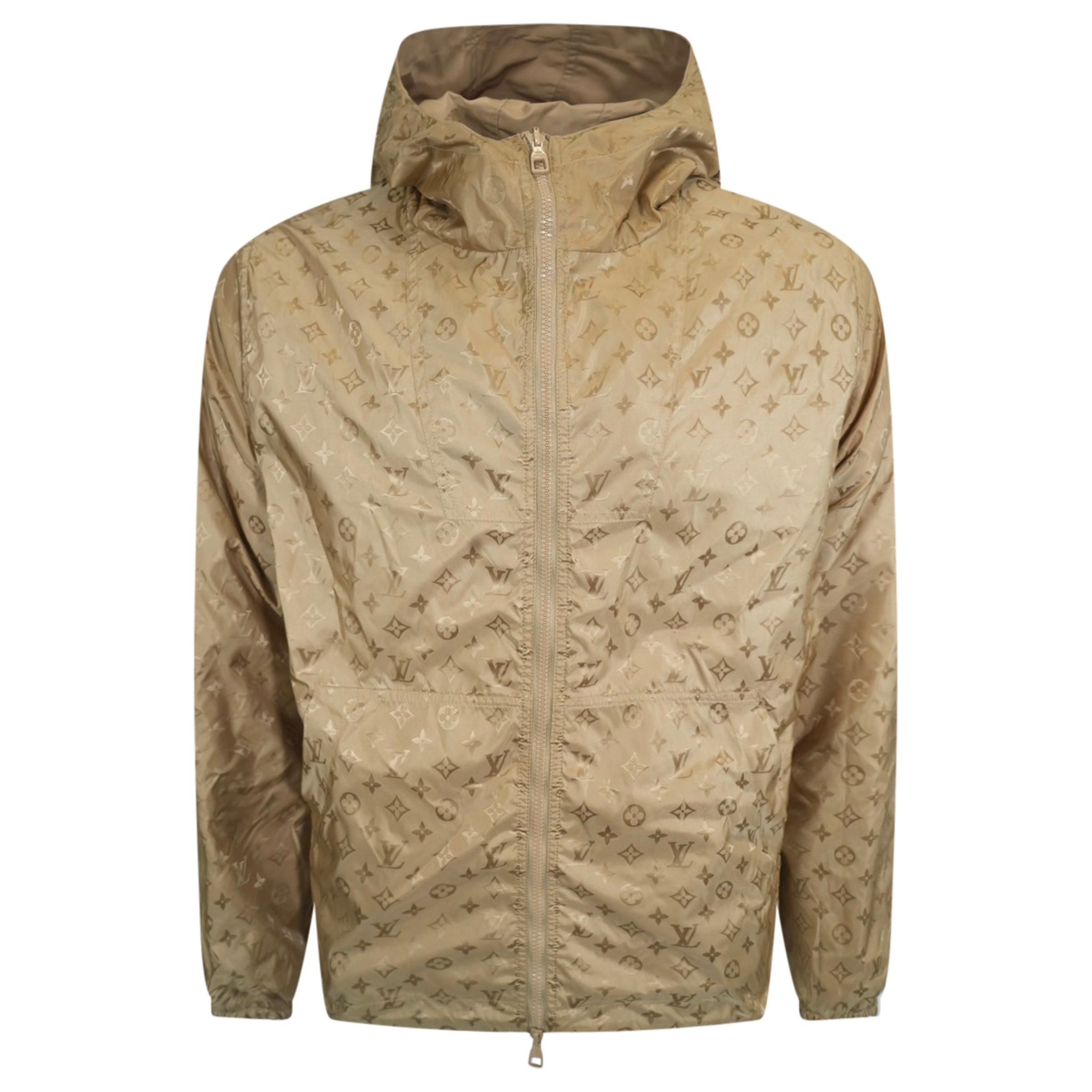 LOUIS VUITTON BEIGE MONOGRAM REVERSIBLE JACKET - XL (52) | PRE OWNED - Affluent ArchivesUsed HIGH END DESIGNER CLOTHING