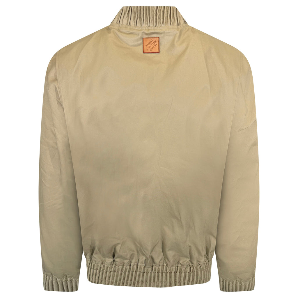 LOUIS VUITTON BEIGE VARSITY BOMBER JACKET - XL (Fits Large) | PRE OWNED - Affluent ArchivesUsed HIGH END DESIGNER CLOTHING