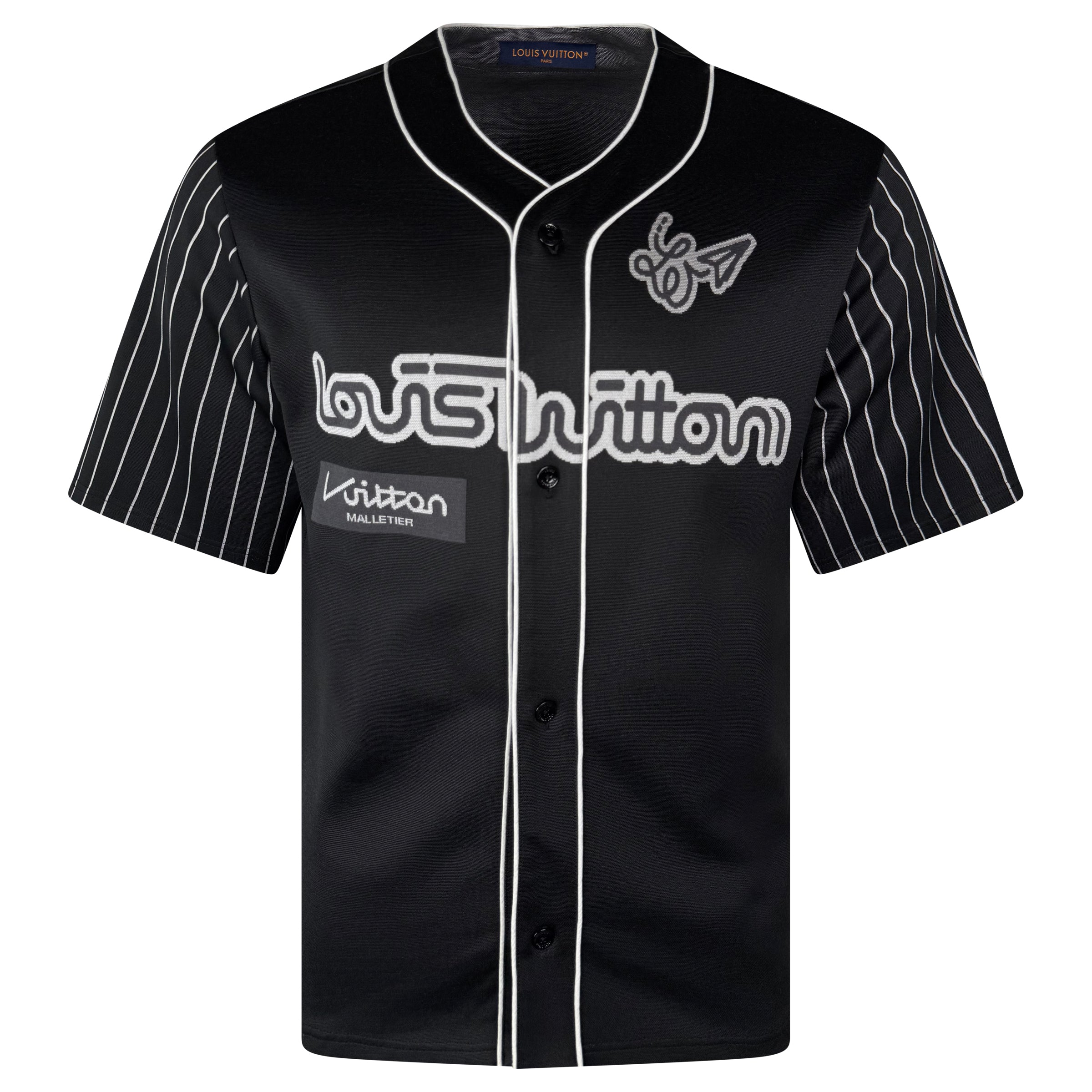 LOUIS VUITTON BLACK BASEBALL JERSEY - MEDIUM - Affluent ArchivesUsed HIGH END DESIGNER CLOTHING