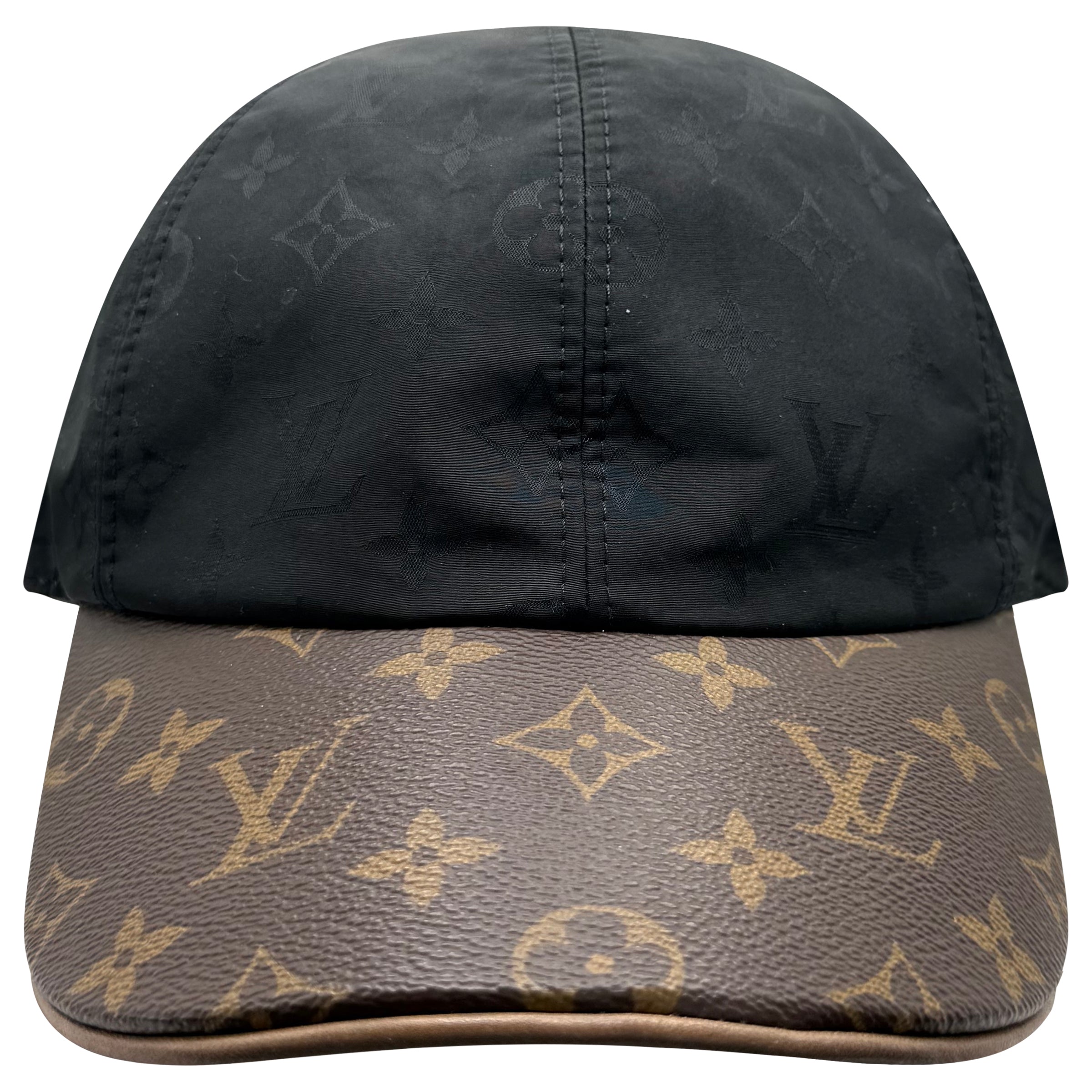 LOUIS VUITTON BLACK / BROWN MONOGRAM CAP - Affluent ArchivesUsed HIGH END DESIGNER CLOTHING