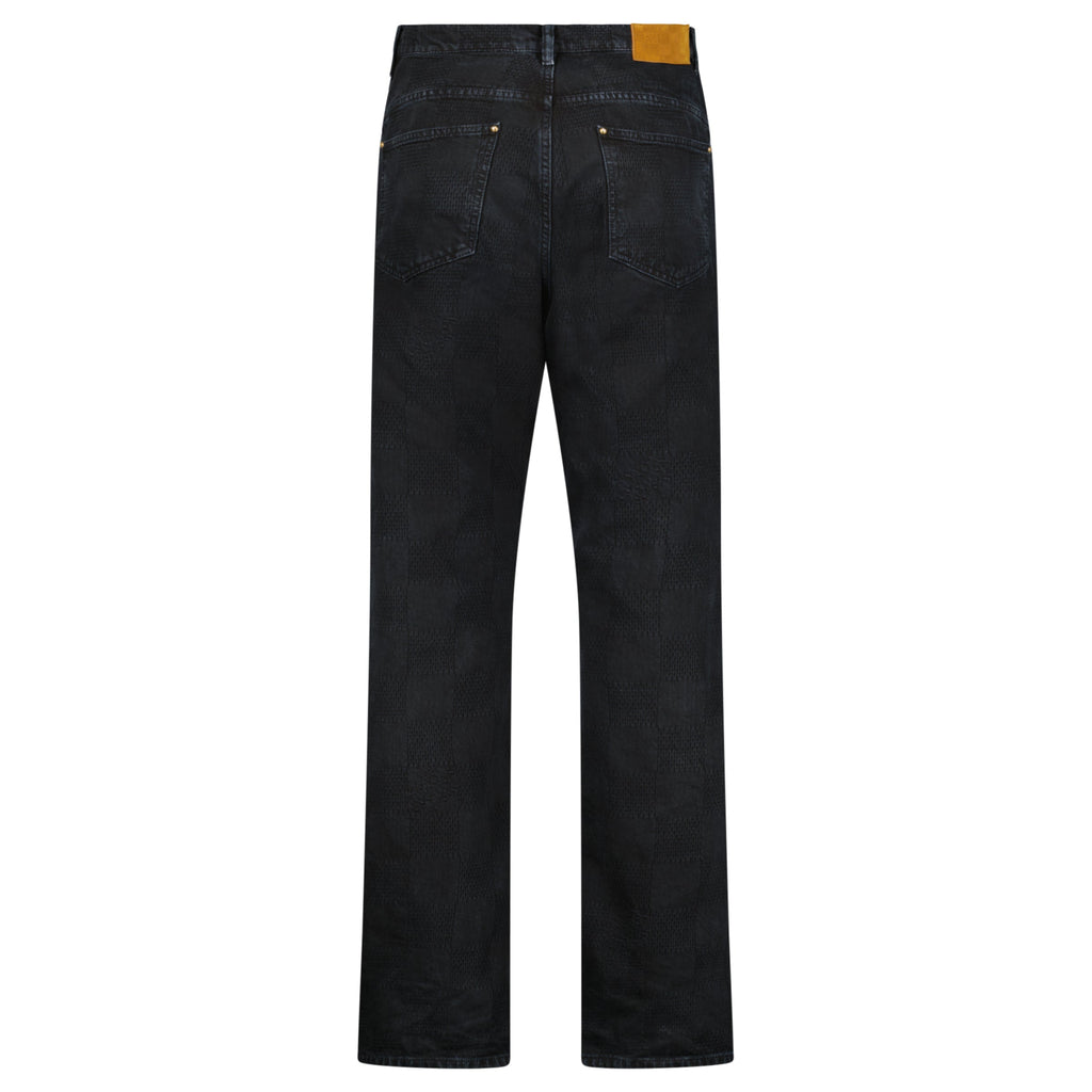 LOUIS VUITTON BLACK DAMIER JEANS - 30W / 32L | PRE OWNED - Affluent ArchivesUsed HIGH END DESIGNER CLOTHING