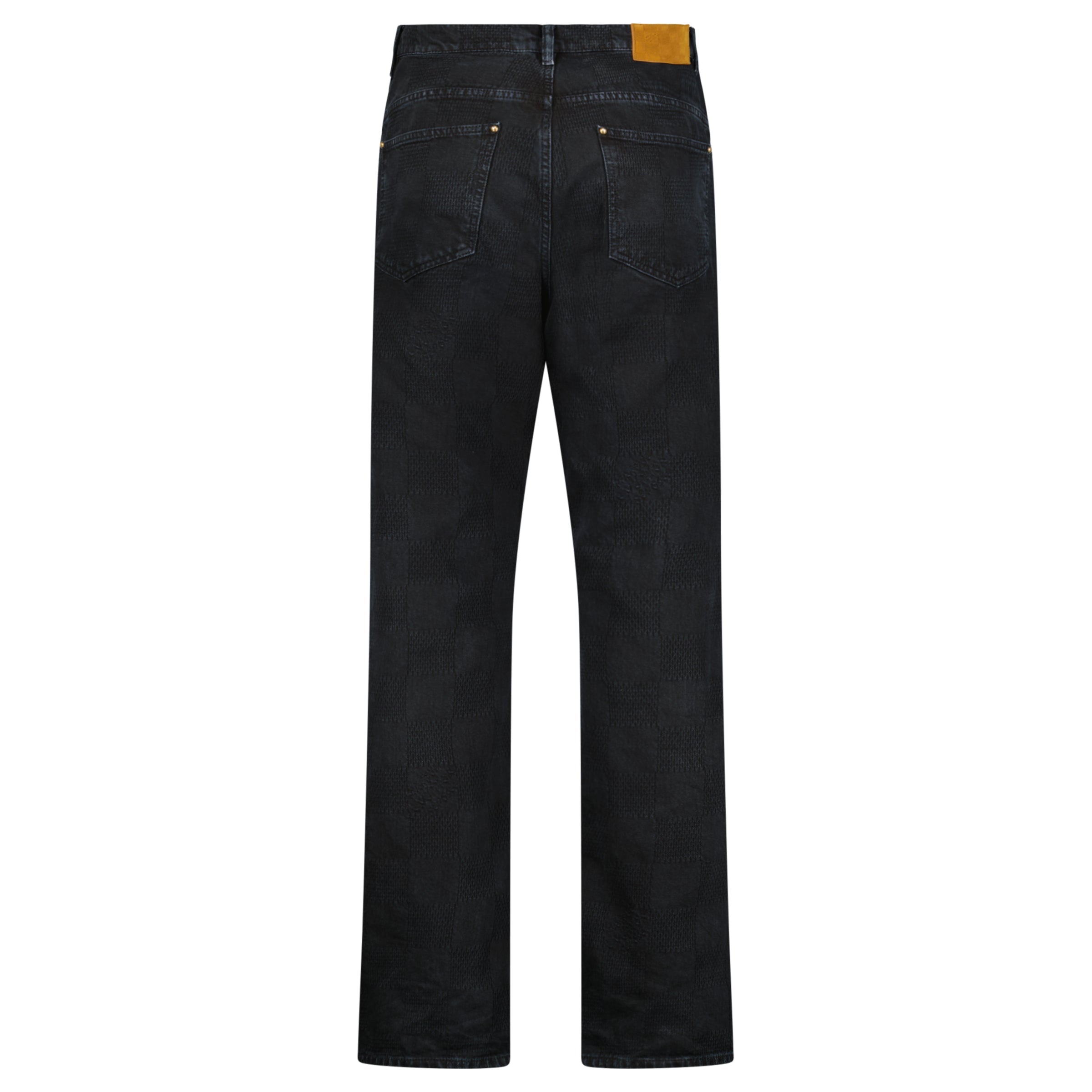 LOUIS VUITTON BLACK DAMIER JEANS - 30W / 32L | PRE OWNED - Affluent ArchivesUsed HIGH END DESIGNER CLOTHING