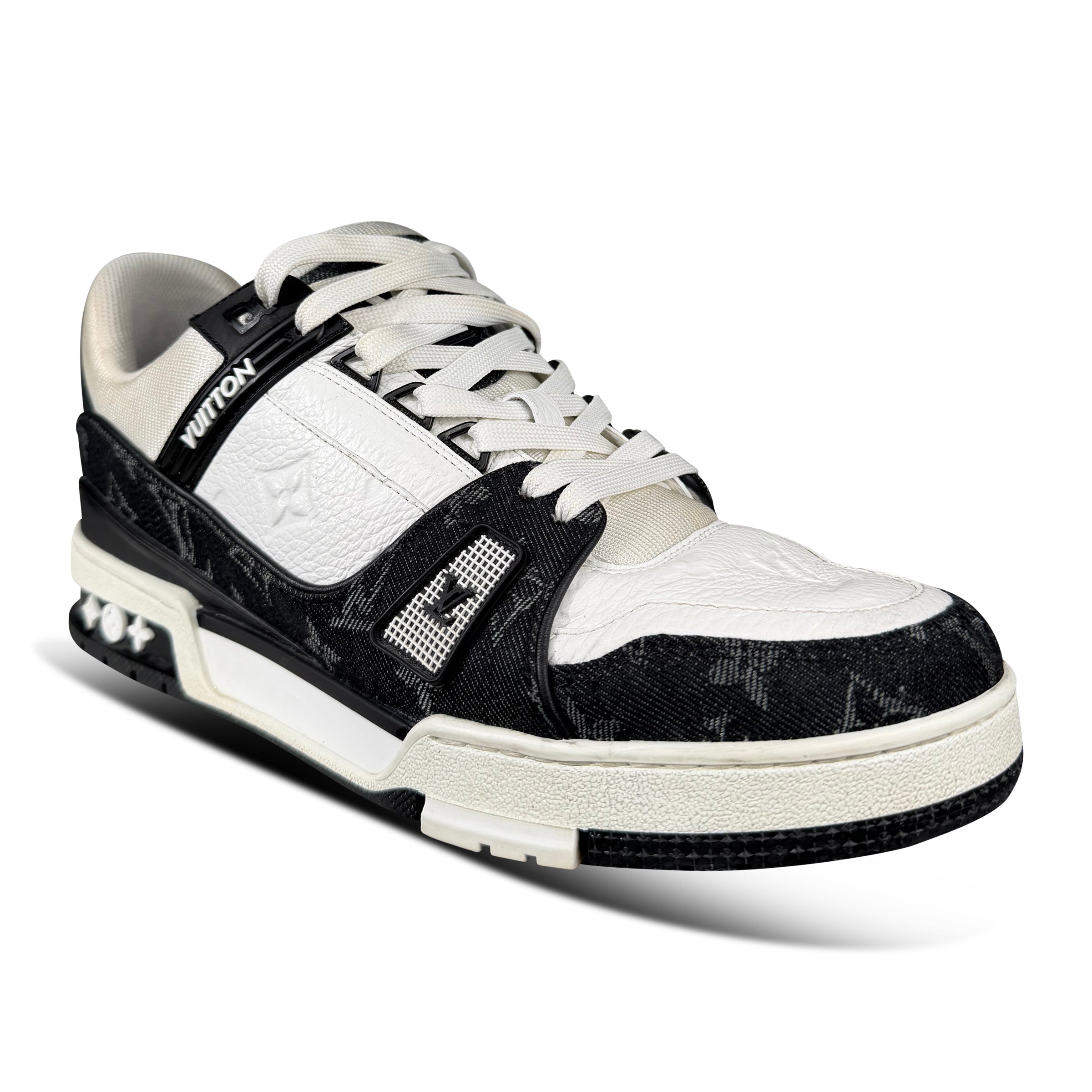 LOUIS VUITTON BLACK DENIM TRAINER - UK 7 (Fit 8) - Affluent ArchivesUsed HIGH END DESIGNER CLOTHING
