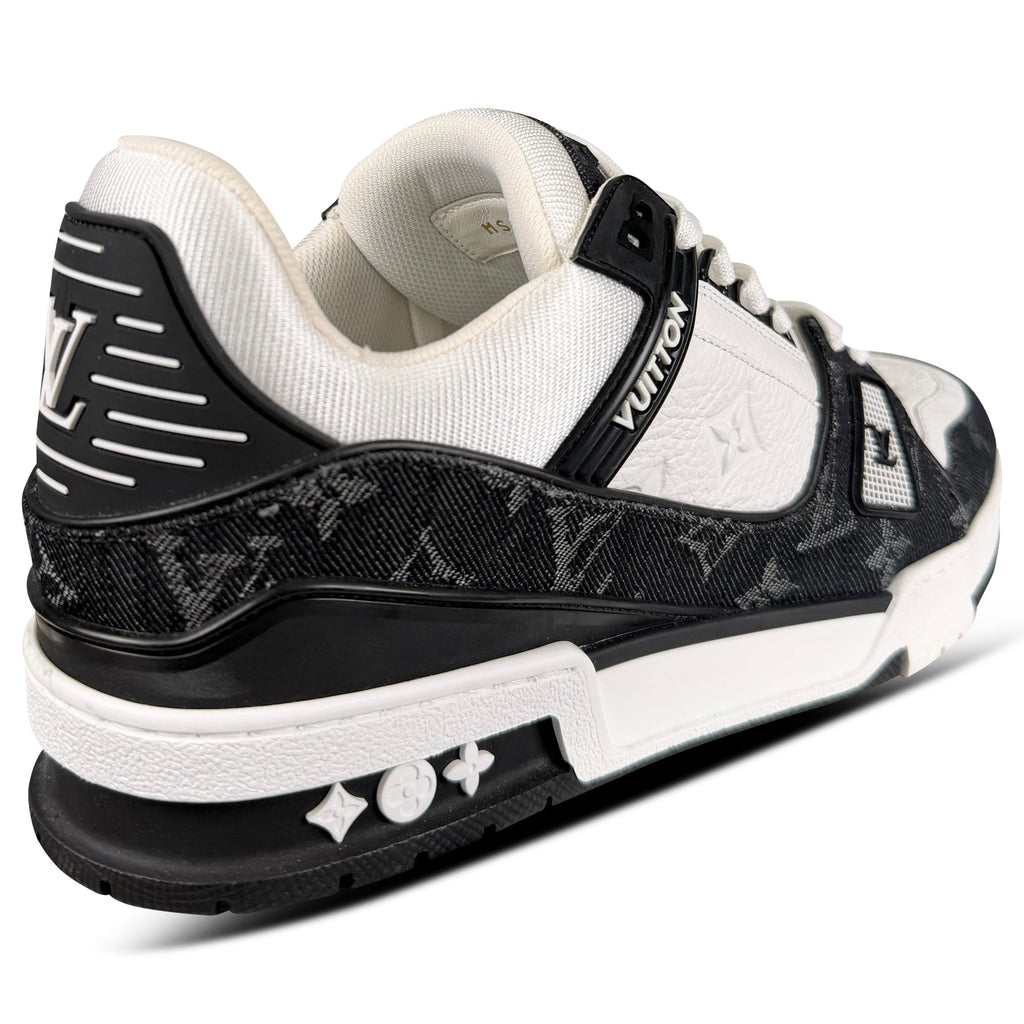 LOUIS VUITTON BLACK DENIM TRAINER - UK 7 (Fit 8) | PRE OWNED - Affluent ArchivesUsed HIGH END DESIGNER CLOTHING