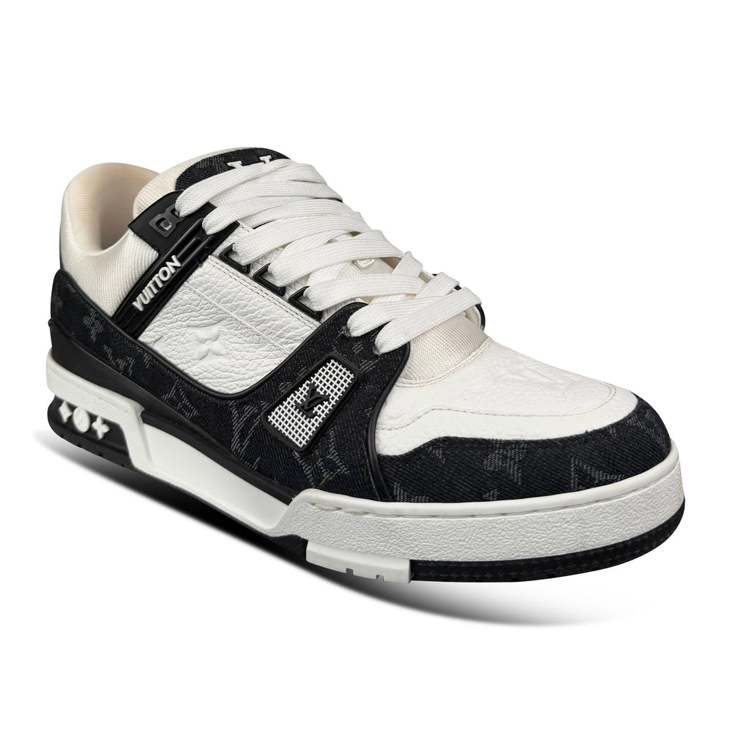 LOUIS VUITTON BLACK DENIM TRAINER - UK 8.5 (Fit 9.5) - Affluent ArchivesUsed HIGH END DESIGNER CLOTHING