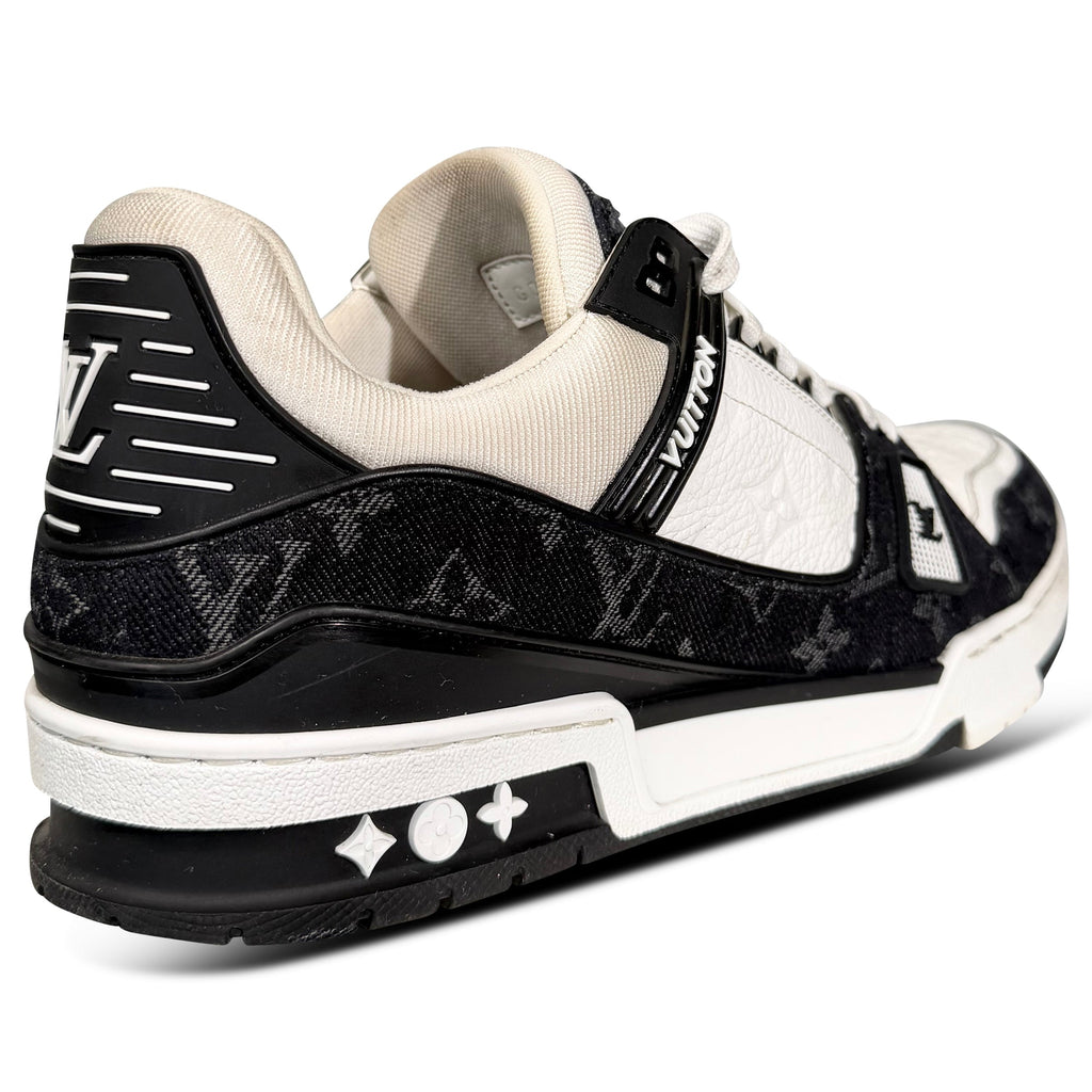 LOUIS VUITTON BLACK DENIM TRAINER - UK 9 (Fits 10) | PRE OWNED - Affluent ArchivesUsed HIGH END DESIGNER CLOTHING