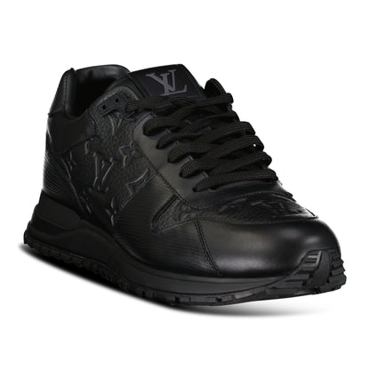 LOUIS VUITTON BLACK EMBOSSED RUNAWAY TRAINER - UK 8 (Fit 9) NEW - Affluent ArchivesUsed HIGH END DESIGNER CLOTHING
