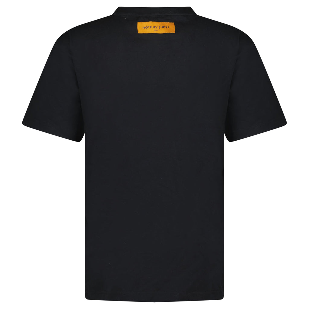 LOUIS VUITTON BLACK EMBOSSED T SHIRT - LARGE - Affluent ArchivesUsed HIGH END DESIGNER CLOTHING