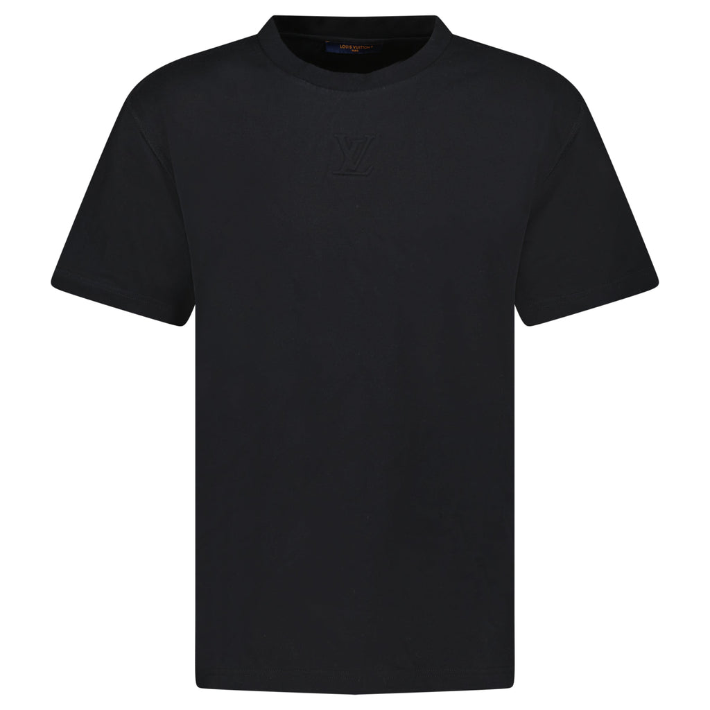 LOUIS VUITTON BLACK EMBOSSED T SHIRT - LARGE - Affluent ArchivesUsed HIGH END DESIGNER CLOTHING