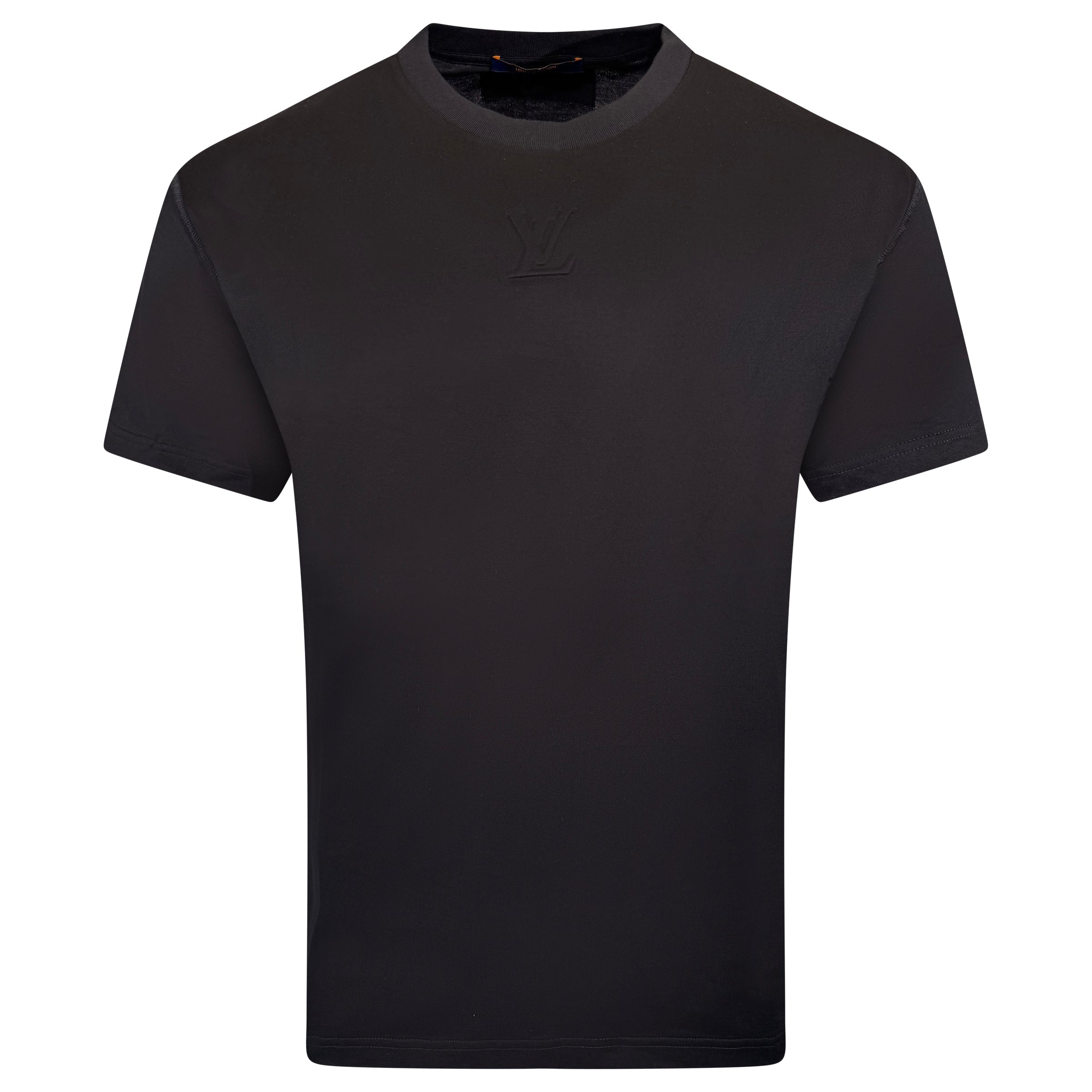 LOUIS VUITTON BLACK EMBOSSED T SHIRT - LARGE | NEW - Affluent ArchivesUsed HIGH END DESIGNER CLOTHING