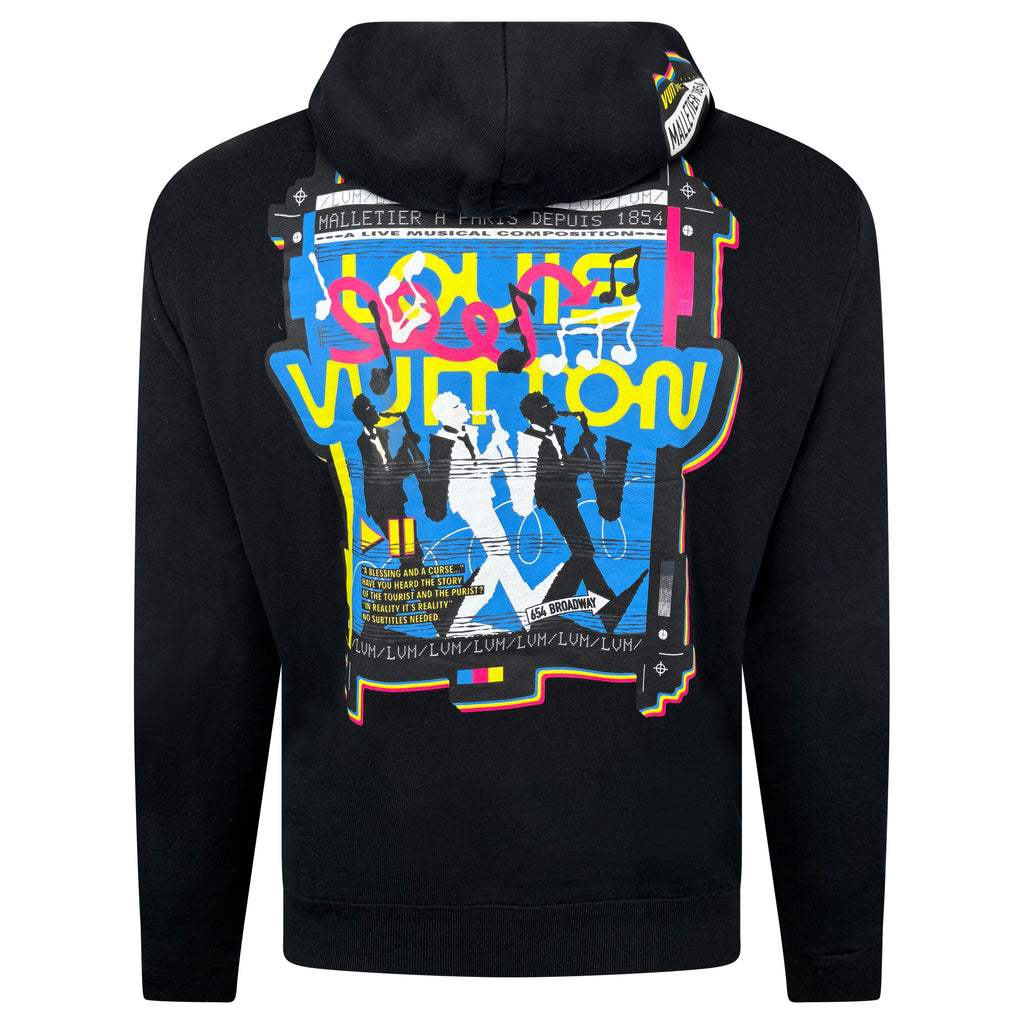 LOUIS VUITTON BLACK JAZZ HOODIE - MEDIUM - Affluent ArchivesUsed HIGH END DESIGNER CLOTHING