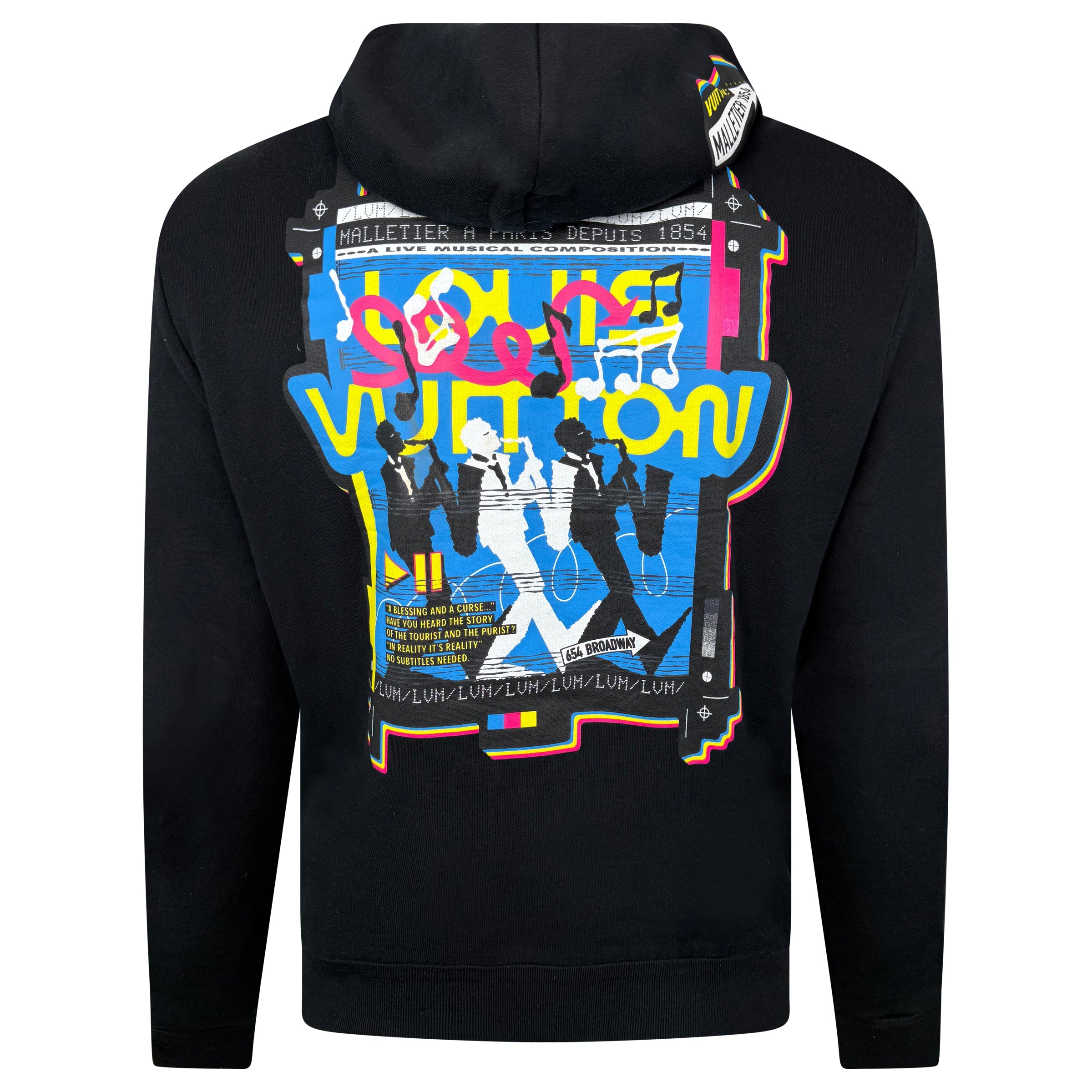 LOUIS VUITTON BLACK JAZZ HOODIE - MEDIUM - Affluent ArchivesUsed HIGH END DESIGNER CLOTHING