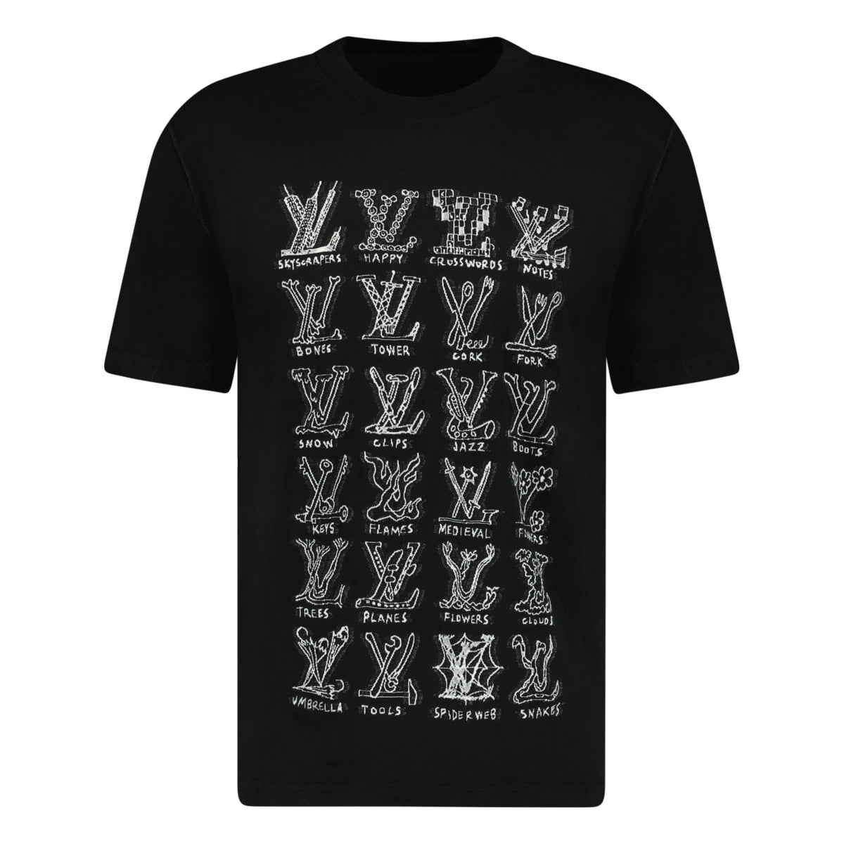 LOUIS VUITTON BLACK LOGO T SHIRT - XXL (Fits L) - Affluent ArchivesUsed HIGH END DESIGNER CLOTHING