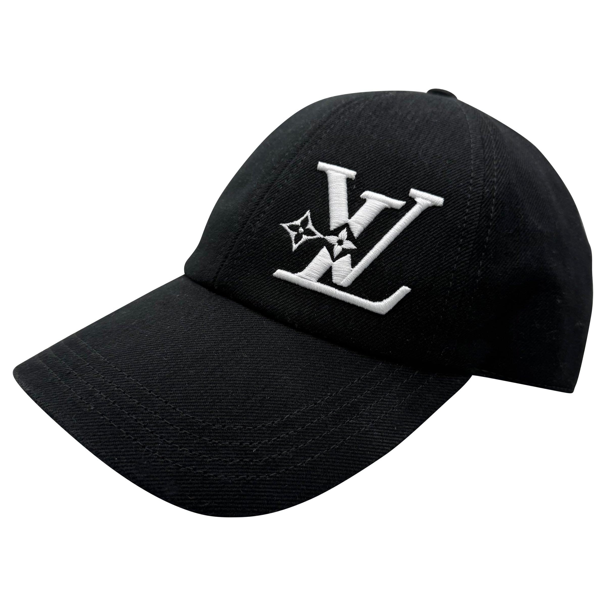 LOUIS VUITTON BLACK LV LOGO CAP - Affluent ArchivesUsed HIGH END DESIGNER CLOTHING