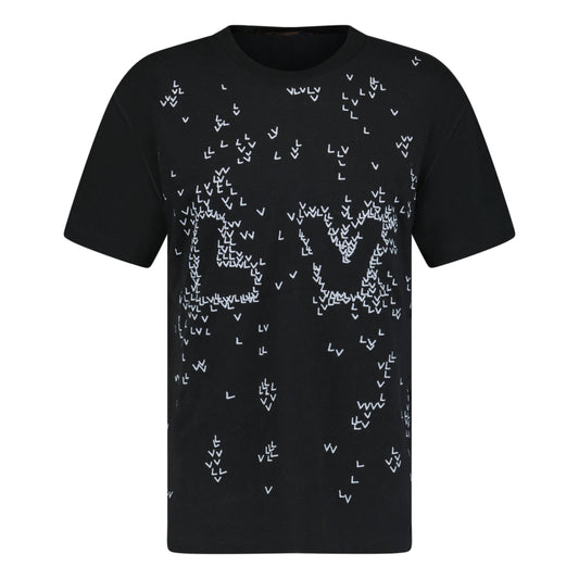 LOUIS VUITTON BLACK LV LOGO T SHIRT - LARGE - Affluent ArchivesUsed HIGH END DESIGNER CLOTHING