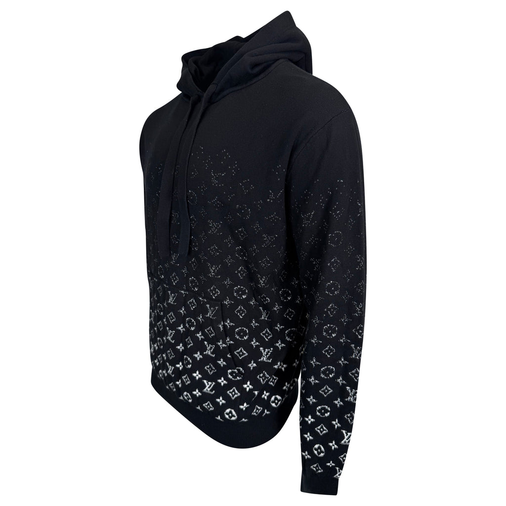 LOUIS VUITTON BLACK MONOGRAM GRADIENT HOODIE - XL - Affluent ArchivesUsed HIGH END DESIGNER CLOTHING