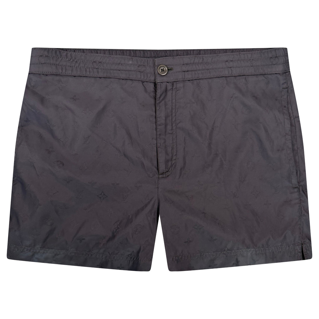 LOUIS VUITTON BLACK MONOGRAM SWIM SHORTS - MEDIUM - Affluent ArchivesUsed HIGH END DESIGNER CLOTHING