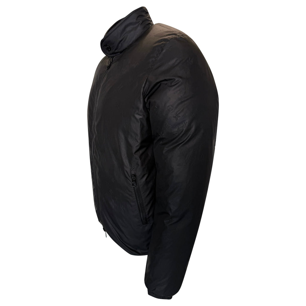 LOUIS VUITTON BLACK REVERSIBLE MONOGRAM DOWN JACKET - XL (Fits L) | PRE OWNED - Affluent ArchivesUsed HIGH END DESIGNER CLOTHING