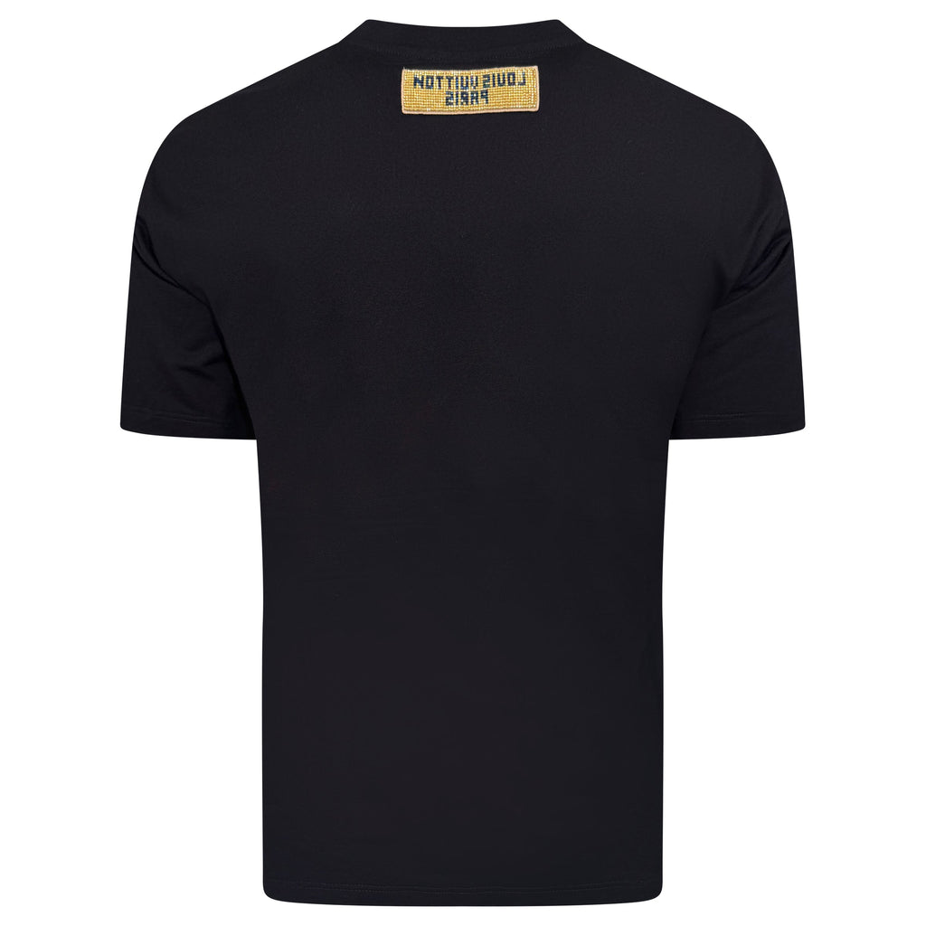 LOUIS VUITTON BLACK SEQUIN T SHIRT - LARGE | PRE OWNED - Affluent ArchivesUsed HIGH END DESIGNER CLOTHING