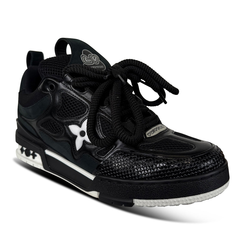 LOUIS VUITTON BLACK SKATE SNEAKER - UK 6.5 (Fits 7.5) - Affluent ArchivesUsed HIGH END DESIGNER CLOTHING
