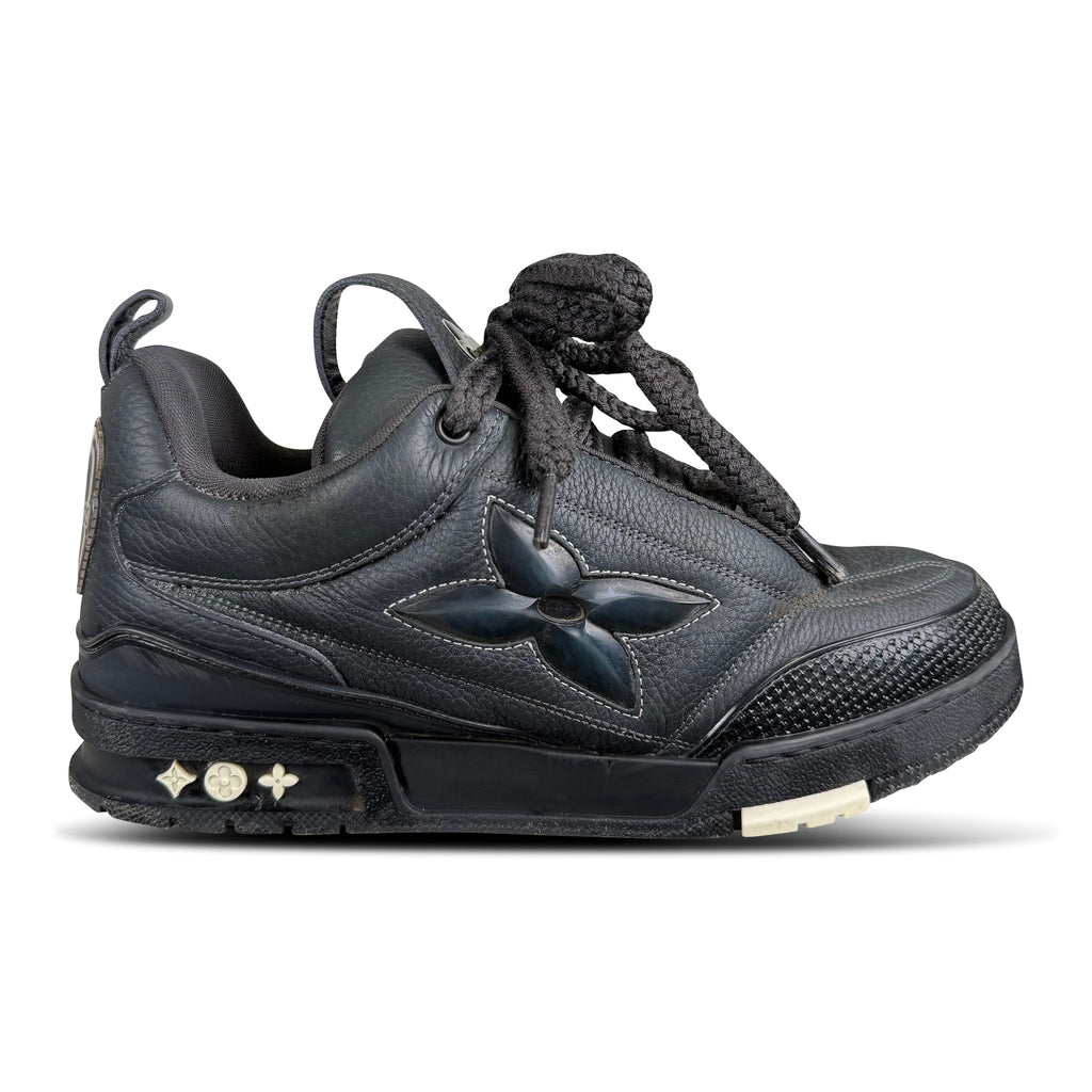 LOUIS VUITTON BLACK SKATE SNEAKER - UK 8 (Fit 9) - Affluent ArchivesUsed HIGH END DESIGNER CLOTHING