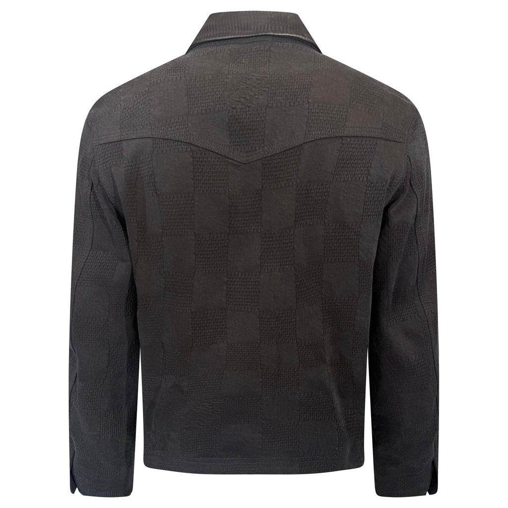 LOUIS VUITTON BLACK WORKER DAMIER JACKET - SMALL (Fits Medium) | PRE OWNED - Affluent ArchivesUsed HIGH END DESIGNER CLOTHING