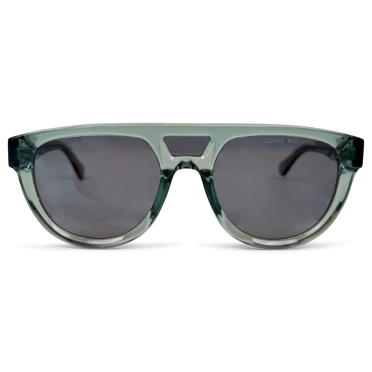 LOUIS VUITTON BLUE AVIATOR CIRCLE SUNGALSSES - PRE OWNED - Affluent ArchivesUsed HIGH END DESIGNER CLOTHING
