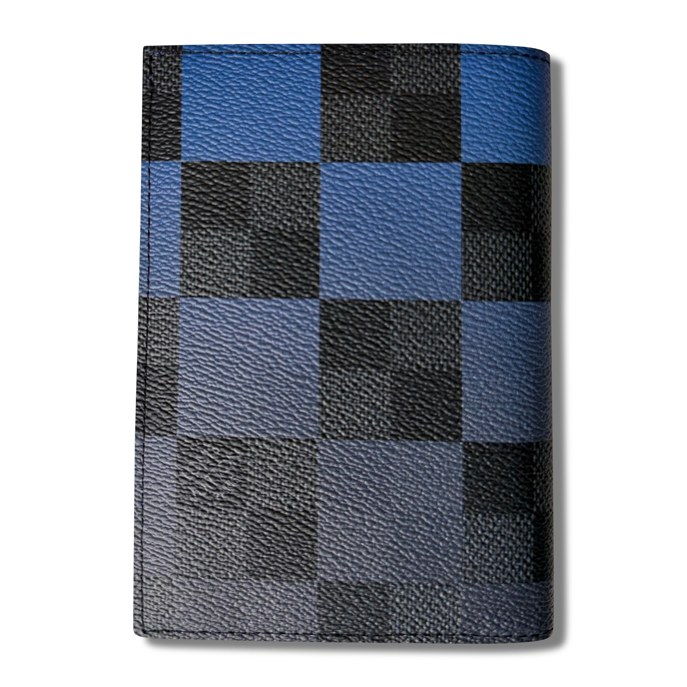 LOUIS VUITTON BLUE DAMIER GIANT BLUE PASSPORT CARDHOLDER - Affluent ArchivesUsed HIGH END DESIGNER CLOTHING