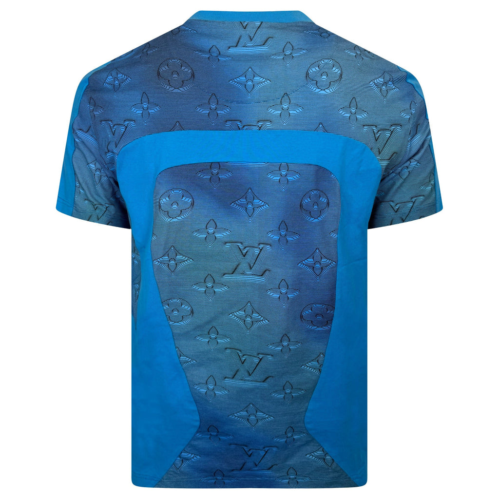LOUIS VUITTON BLUE ILLUSION T SHIRT - XL - Affluent ArchivesUsed HIGH END DESIGNER CLOTHING