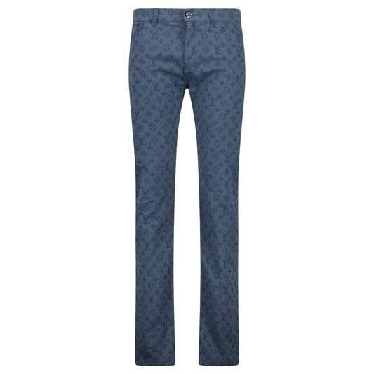 LOUIS VUITTON BLUE MONOGRAM JEANS - 30W / 32L - Affluent ArchivesUsed HIGH END DESIGNER CLOTHING