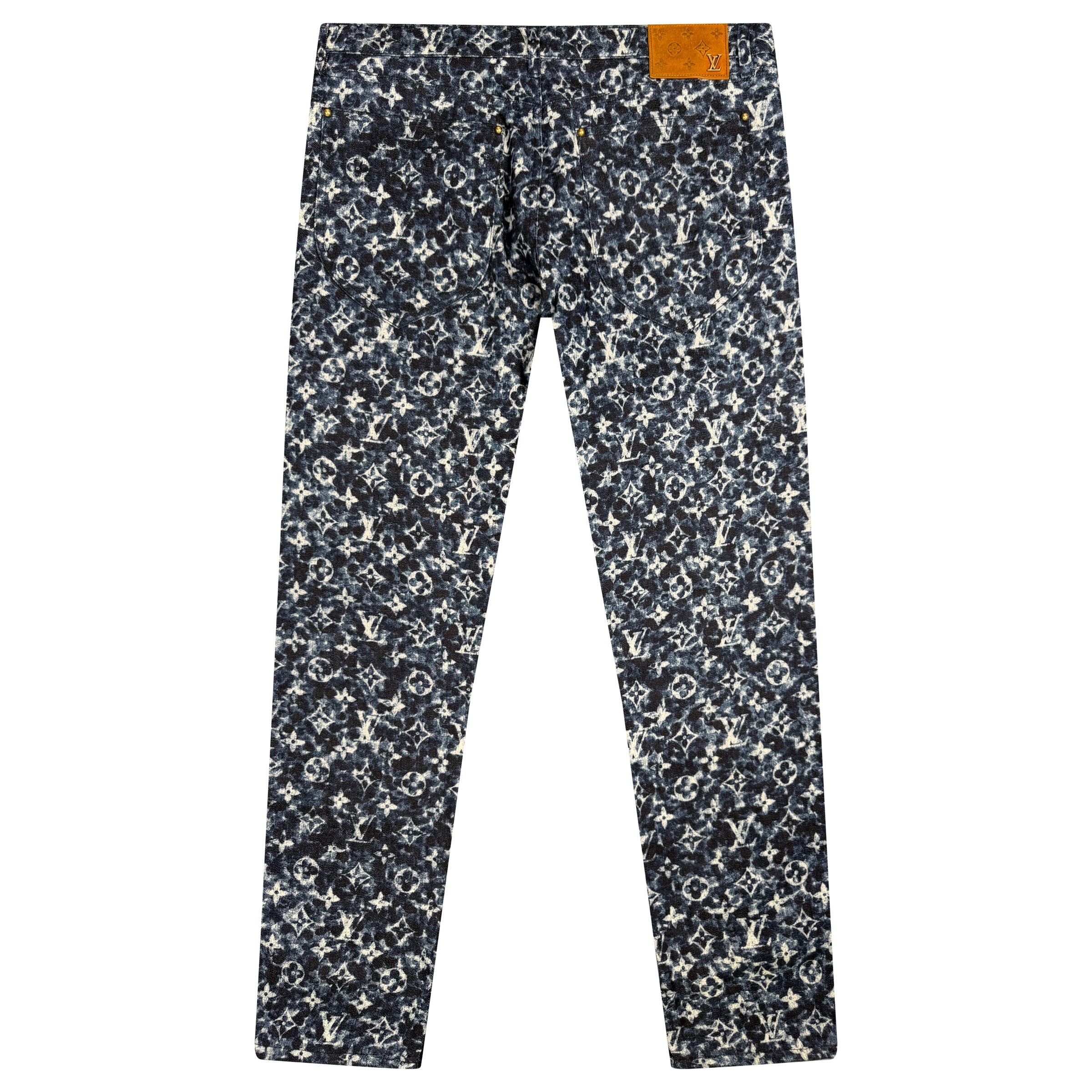 LOUIS VUITTON BLUE MONOGRAM JEANS - 33W / 31L - Affluent ArchivesUsed HIGH END DESIGNER CLOTHING