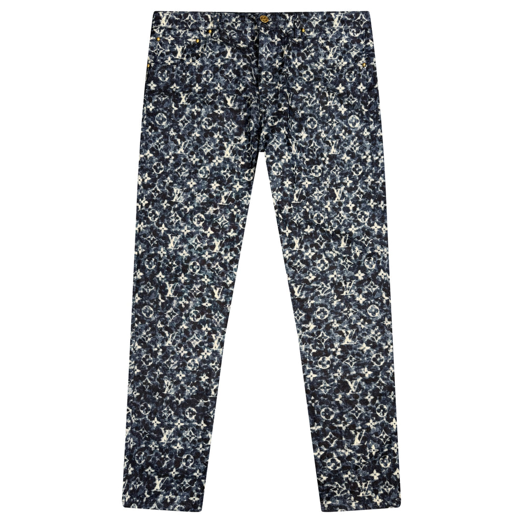 LOUIS VUITTON BLUE MONOGRAM JEANS - 33W / 31L - Affluent ArchivesUsed HIGH END DESIGNER CLOTHING