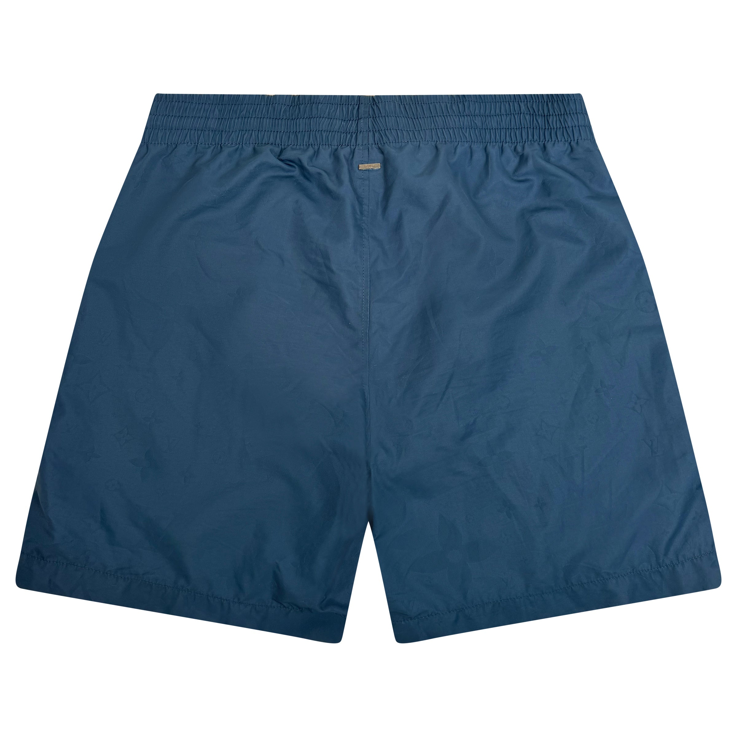 LOUIS VUITTON BLUE MONOGRAM SWIM SHORTS - SMALL (Fit MEDIUM) | PRE OWNED - Affluent ArchivesUsed HIGH END DESIGNER CLOTHING