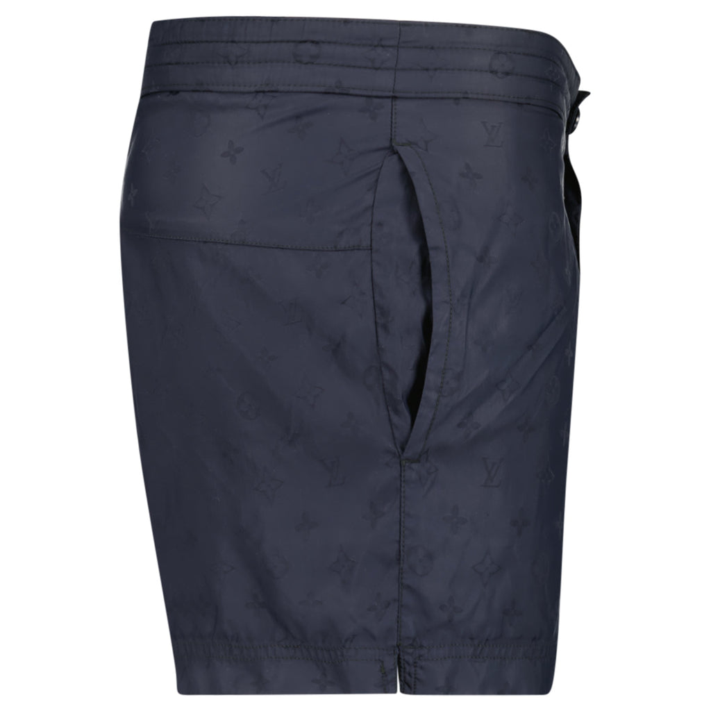 LOUIS VUITTON BLUE MONOGRAM SWIM SHORTS - SMALL | PRE OWNED - Affluent ArchivesUsed HIGH END DESIGNER CLOTHING