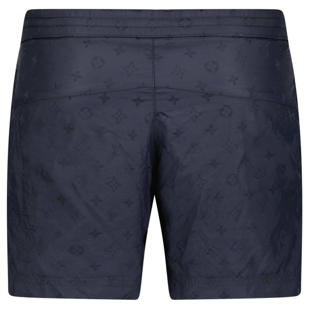 LOUIS VUITTON BLUE MONOGRAM SWIM SHORTS - SMALL | PRE OWNED - Affluent ArchivesUsed HIGH END DESIGNER CLOTHING