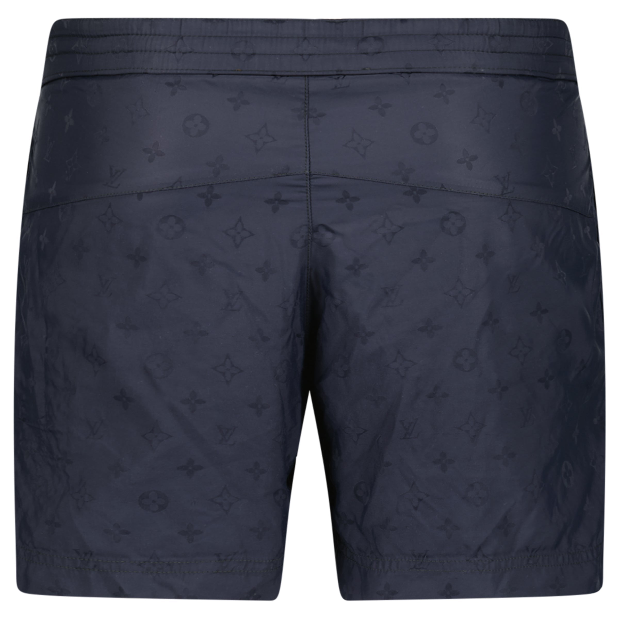 LOUIS VUITTON BLUE MONOGRAM SWIM SHORTS - SMALL | PRE OWNED - Affluent ArchivesUsed HIGH END DESIGNER CLOTHING
