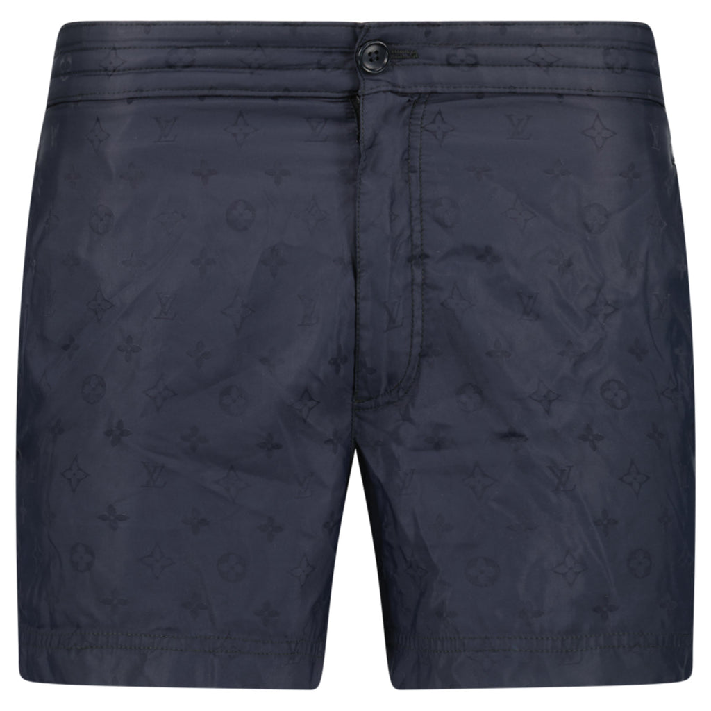LOUIS VUITTON BLUE MONOGRAM SWIM SHORTS - SMALL | PRE OWNED - Affluent ArchivesUsed HIGH END DESIGNER CLOTHING