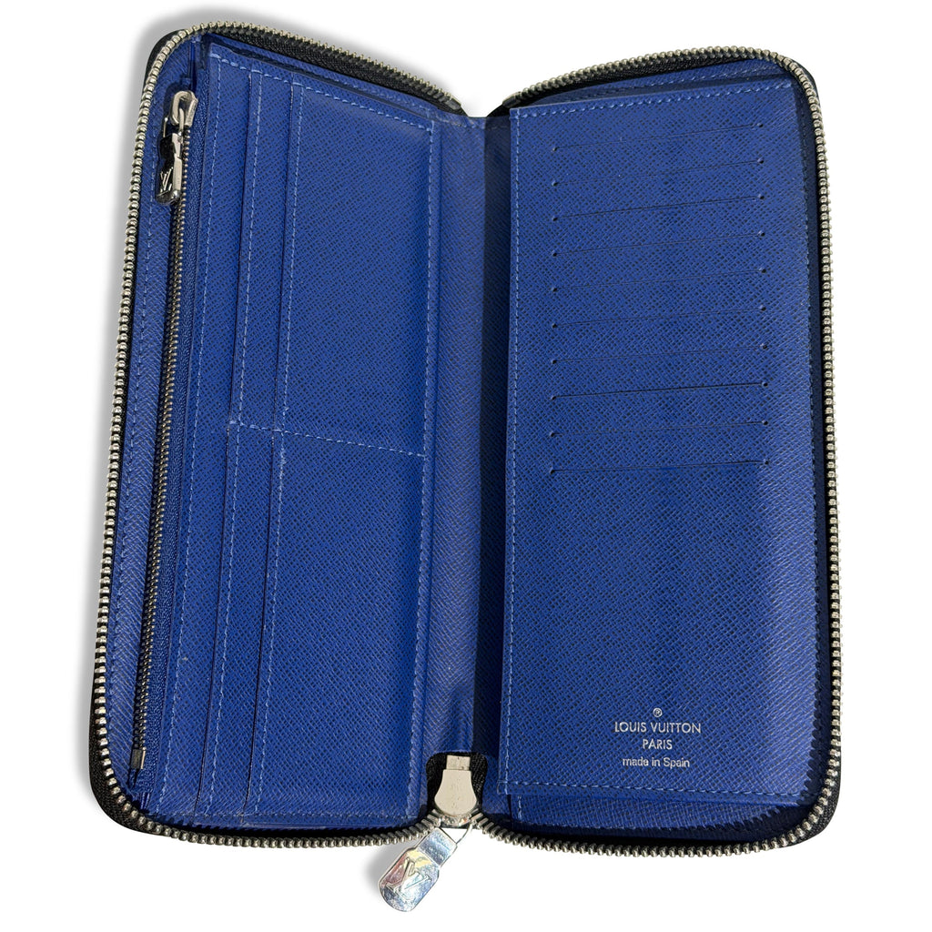 LOUIS VUITTON BLUE MONOGRAM ZIPPY HORIZONTAL WALLET | NEW - Affluent ArchivesUsed HIGH END DESIGNER CLOTHING