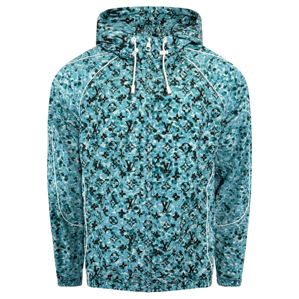 LOUIS VUITTON BLUE POINTILISSM WINDBREAKER - MEDIUM (Fits Large) | PRE OWNED - Affluent ArchivesUsed HIGH END DESIGNER CLOTHING