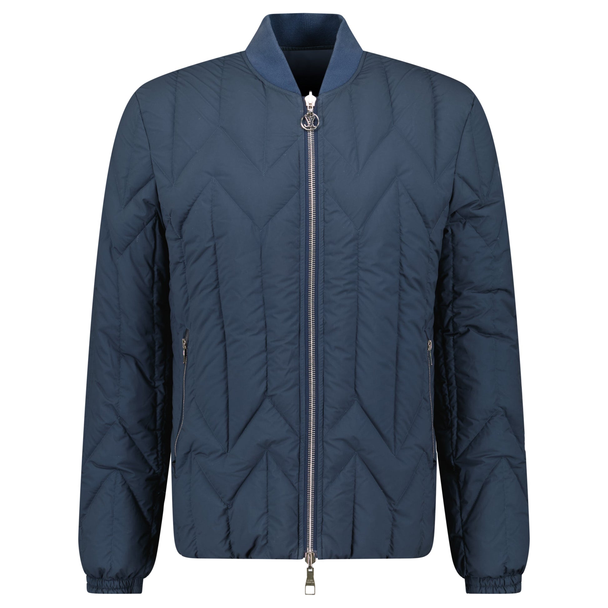 Leather Jacket Louis Vuitton Puffer Jacket Blue LOUIS VUITTON