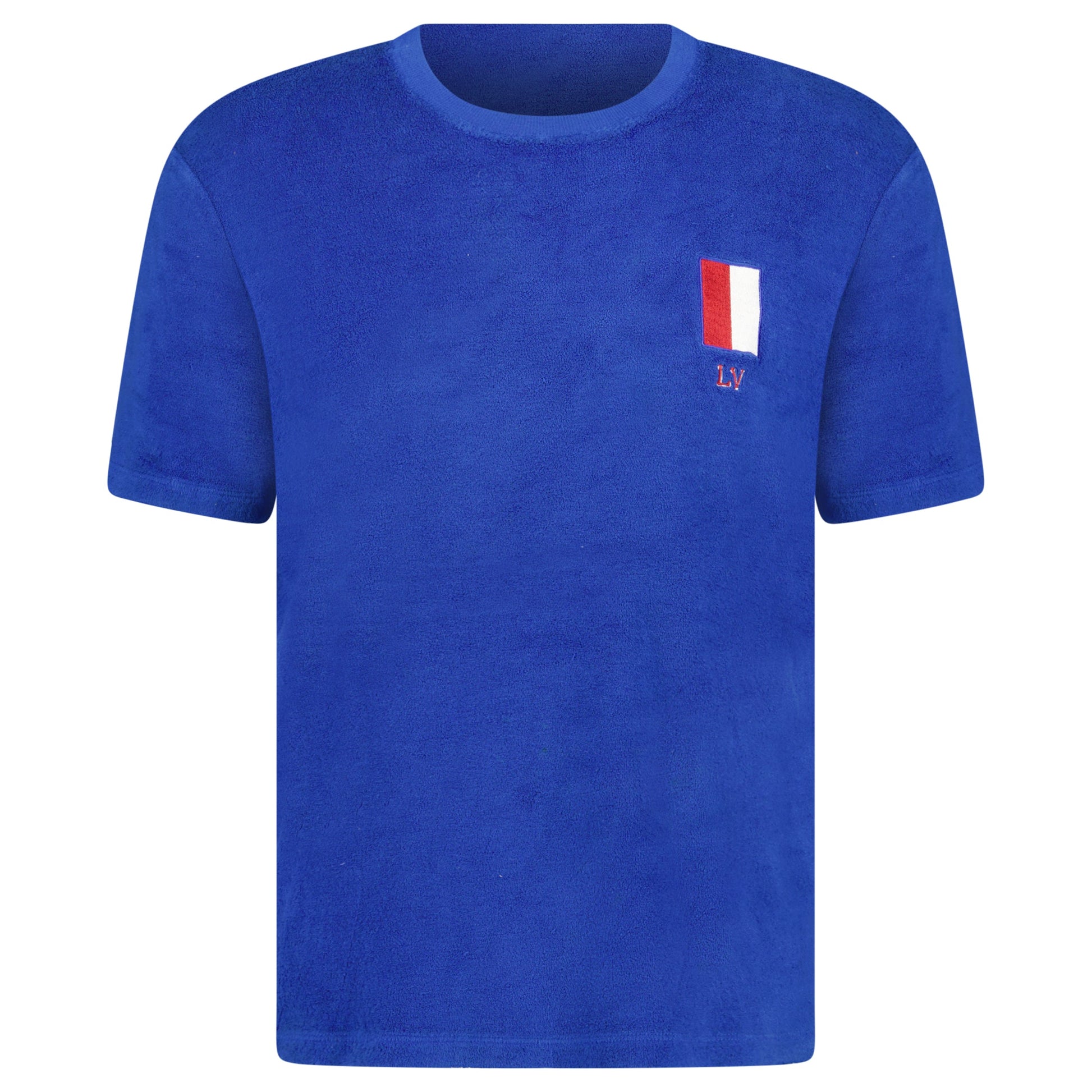 LOUIS VUITTON BLUE TOWELLING T SHIRT - LARGE (Fits M) - Affluent ArchivesUsed HIGH END DESIGNER CLOTHING
