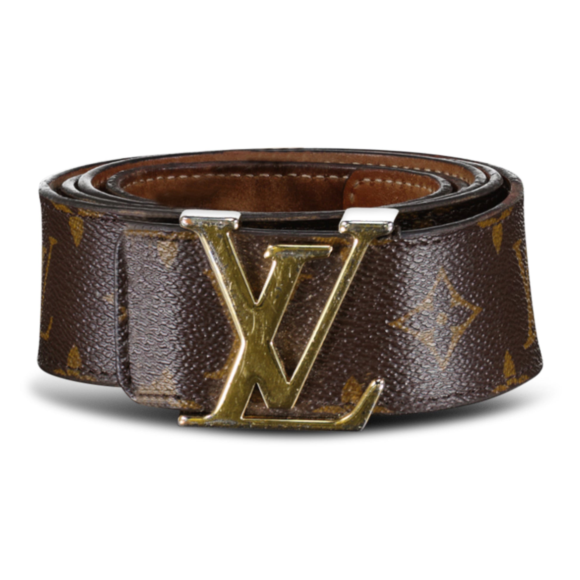 LOUIS VUITTON BROWN MONOGRAM BELT - Affluent ArchivesUsed HIGH END DESIGNER CLOTHING